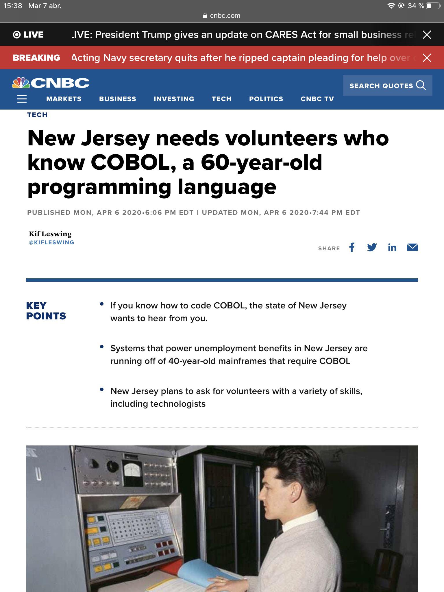 [GTS] Doble joke (knowing COBOL + coding it voluntarily) New Jersey