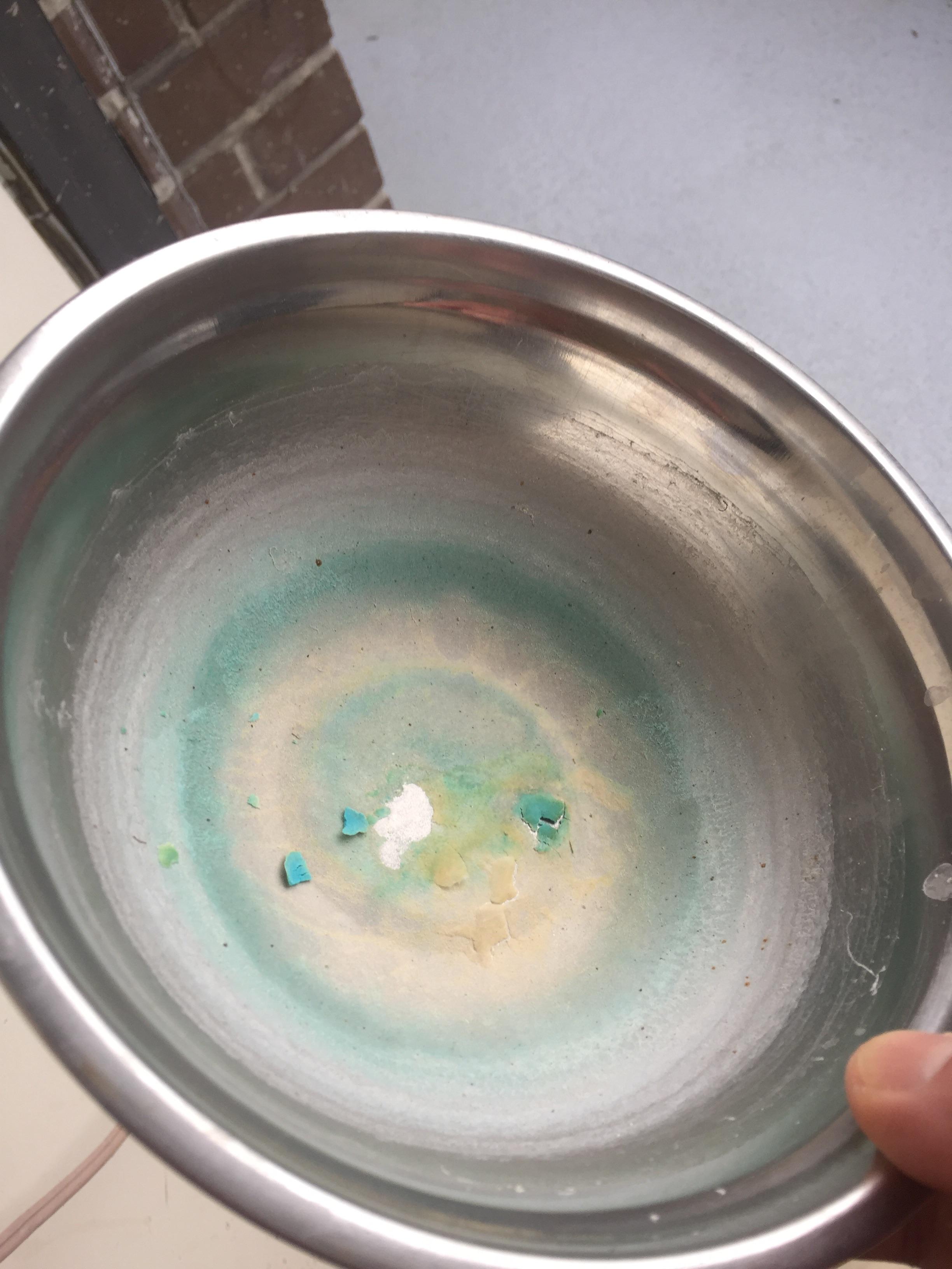 I've been placing this bowl with tap water (I'm in Toronto) on top of