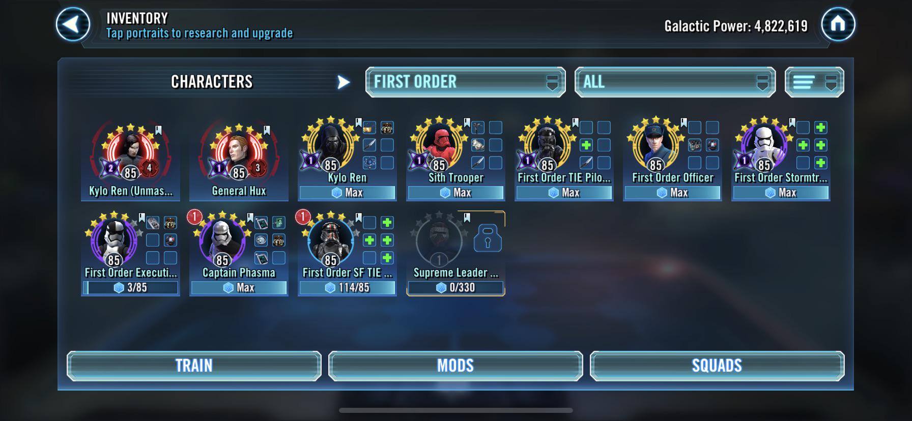 Timeline on SLKR? This is my FO team. Recently got more efficient on