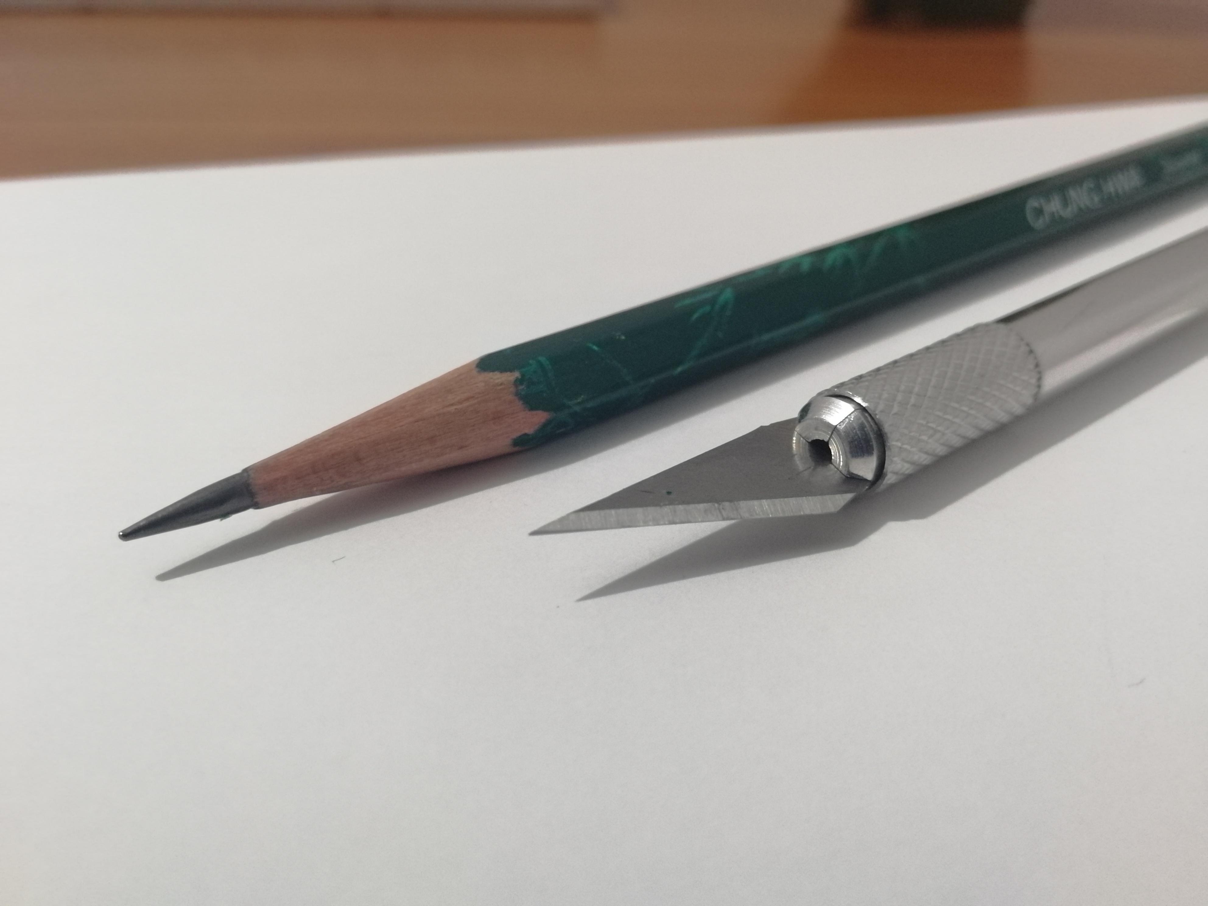 There's something satisfying about sharpening with a knife... r/pencils