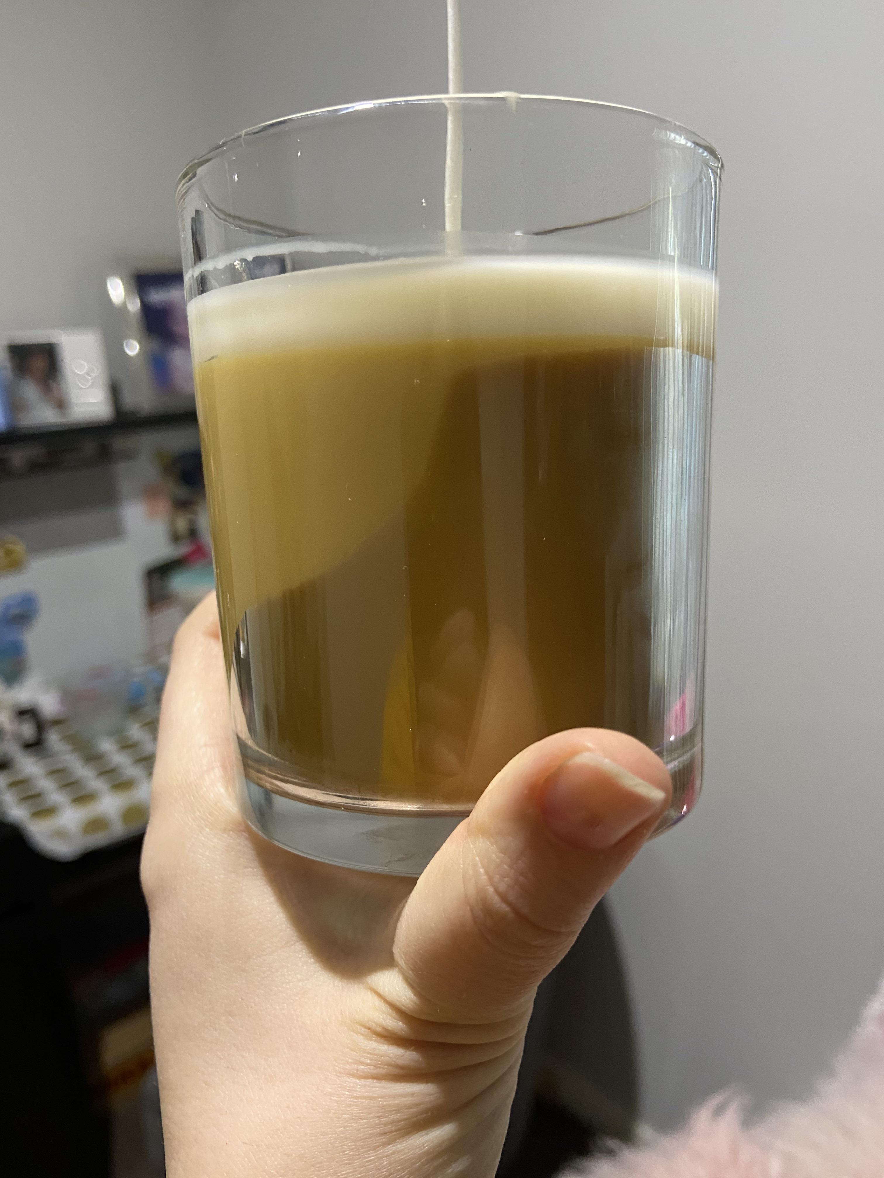 Any idea why my candle dried looking like this? That isn’t a shadow, it