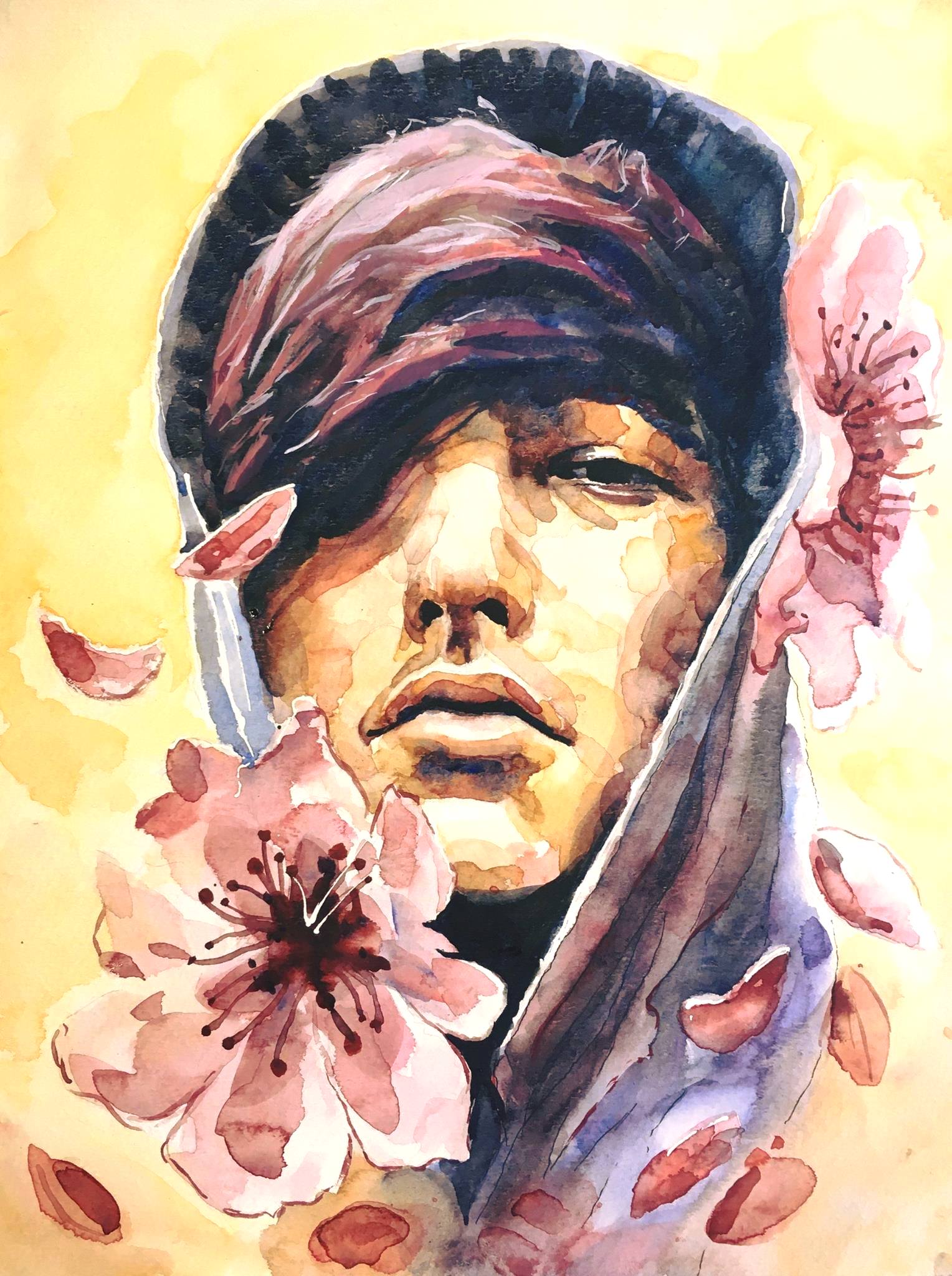 Portrait I did of Joji in Watercolor PinkOmega
