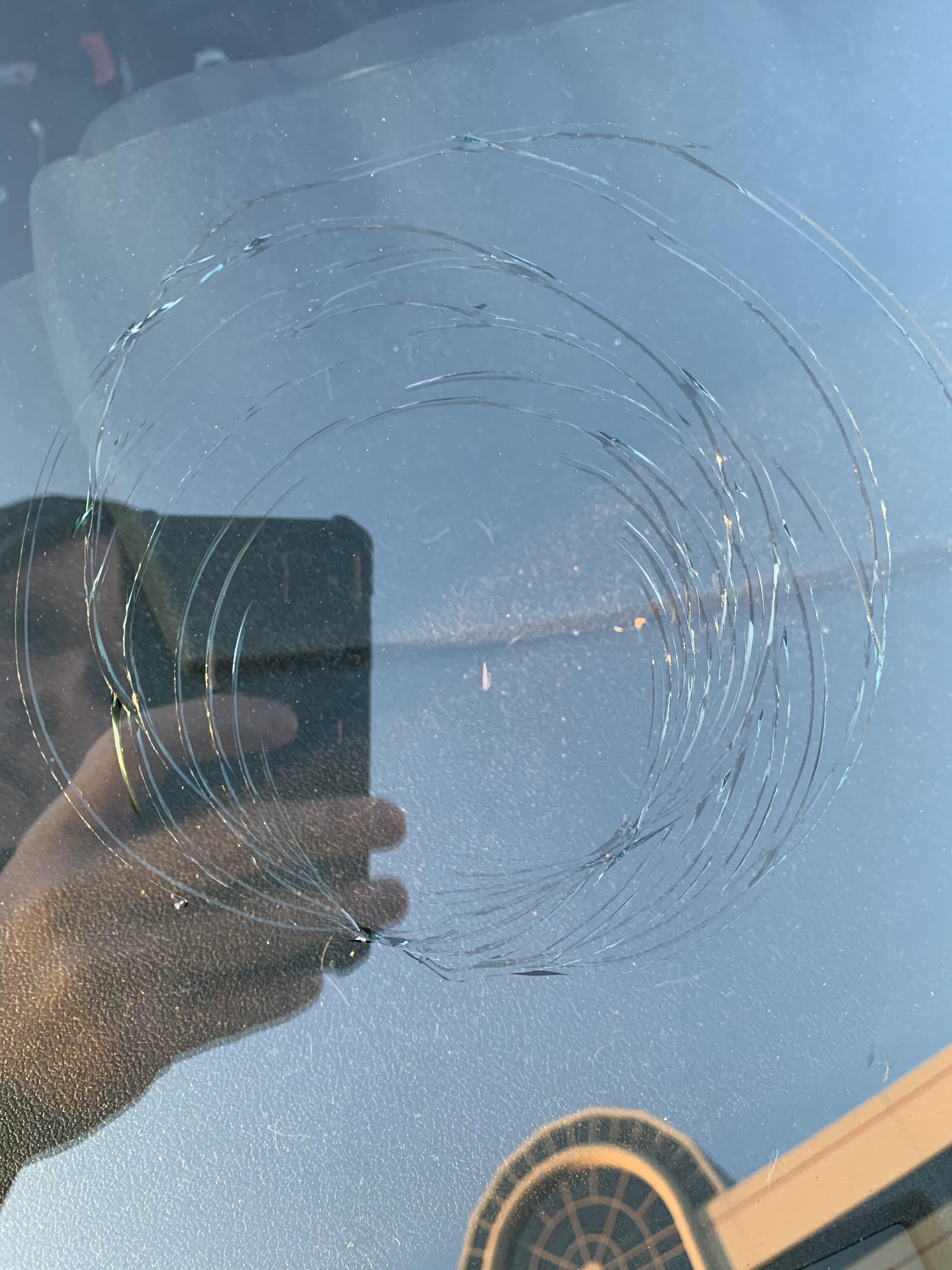 Driving down the highway this morning and BOOM loud bang and a unique