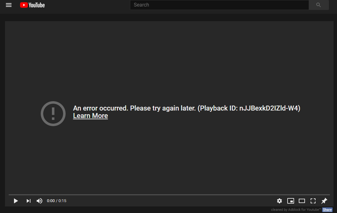 Weird "An error occurred Playback" error. Anyone know how to fix this