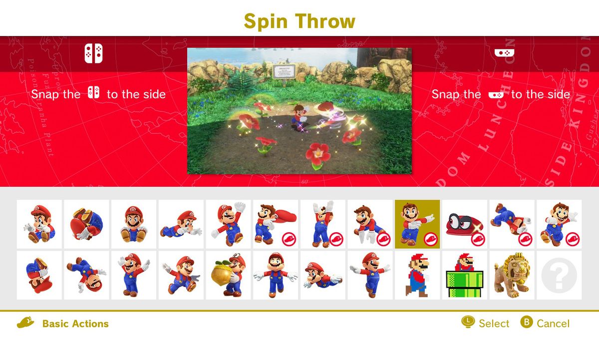 What moves can you do on yuzu/PC Keyboard without motion control