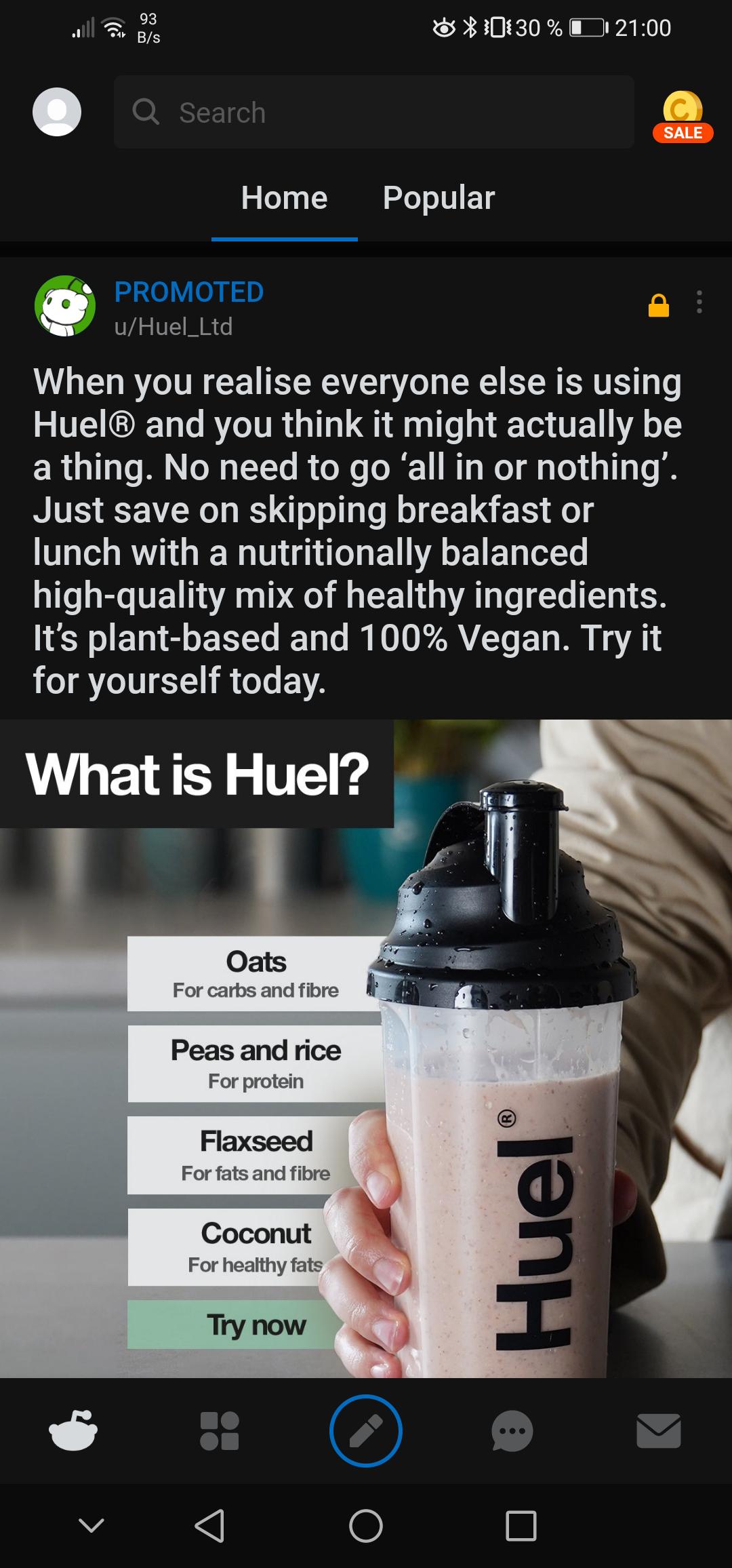 DAS IST DOCH KEIN ZUFALL, JETZT MACHT HUEL AUF REDDIT WERBUNG r/Huebi