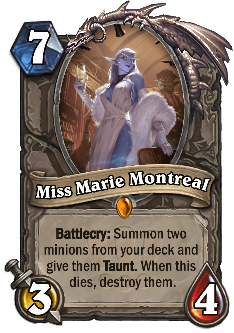 Miss Marie Montreal "She may seem frail, but she has her possy to