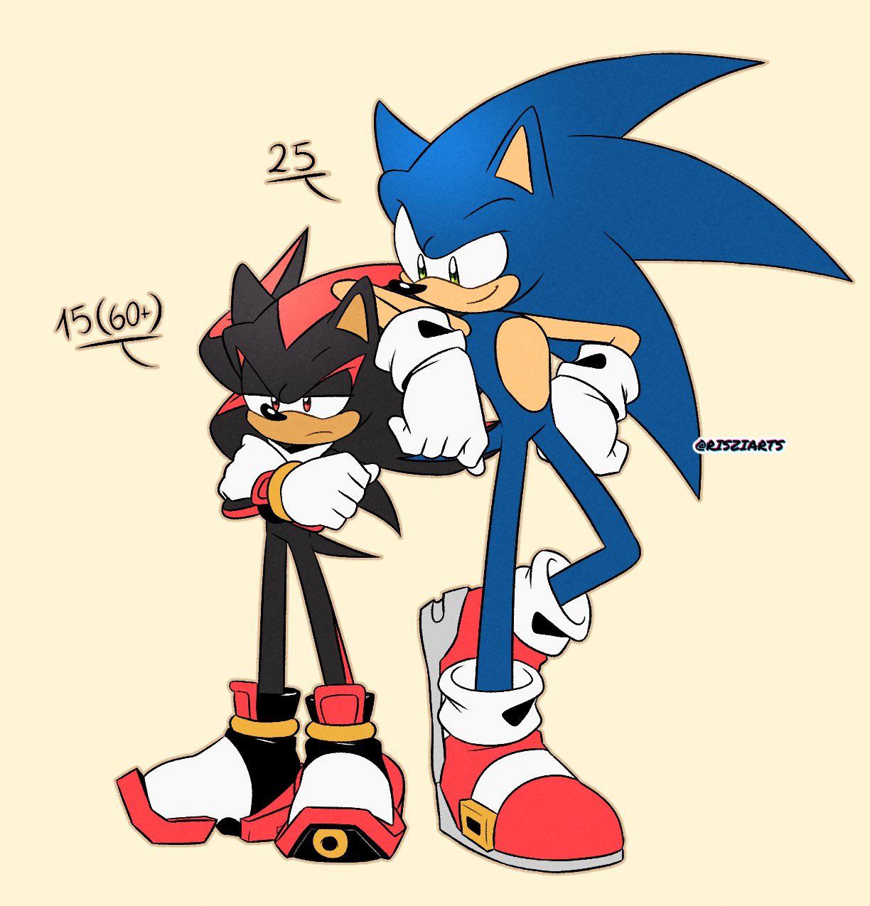 “Wait if Shadow doesn’t age…”art by Risziarts. r/SonicTheHedgehog