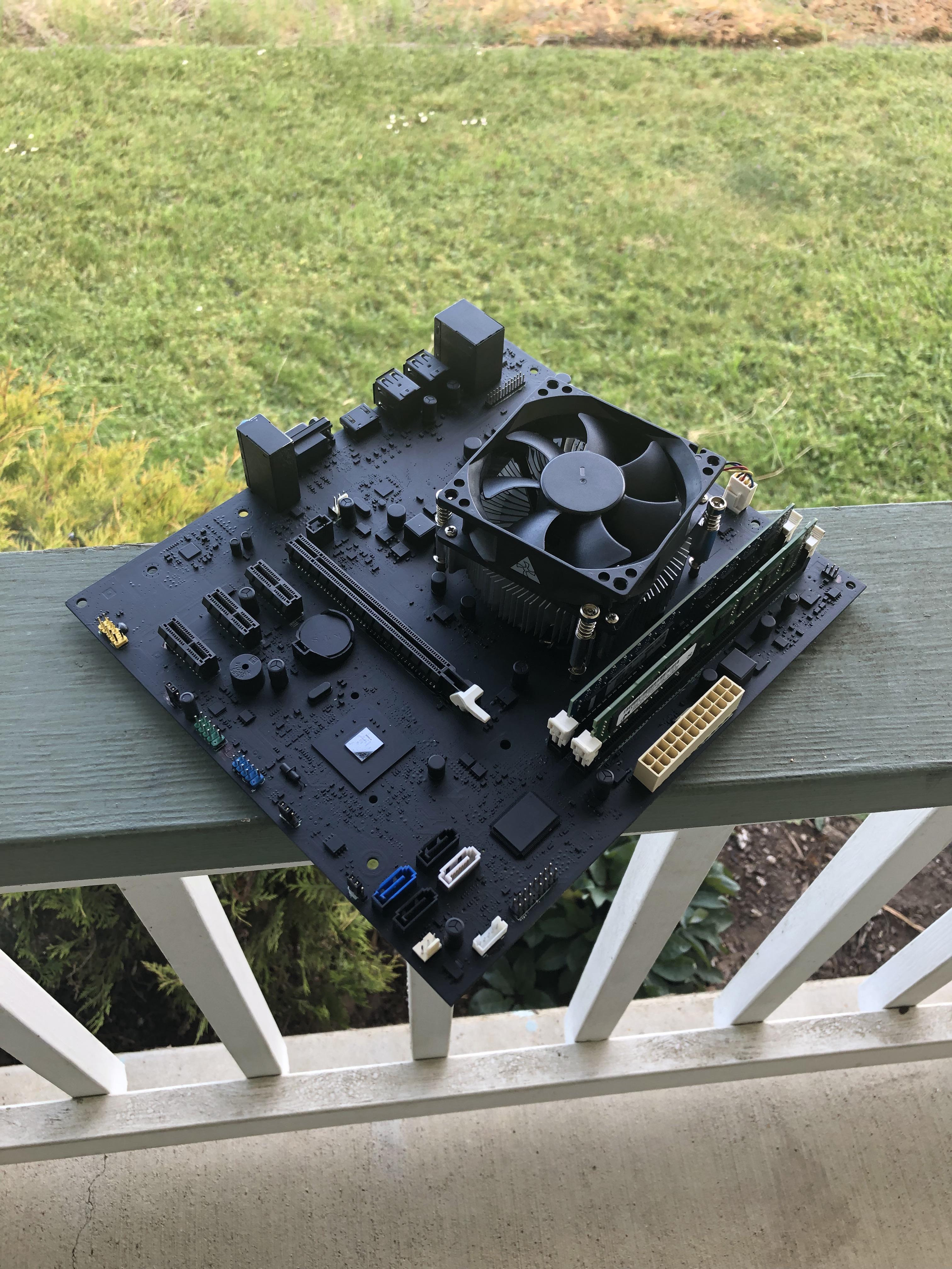 My first attempt of painting a motherboard! r/pcmasterrace