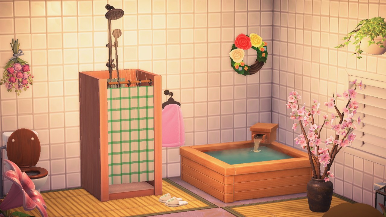 Very proud of my shower ^_^ A dressing room with a shower set on top