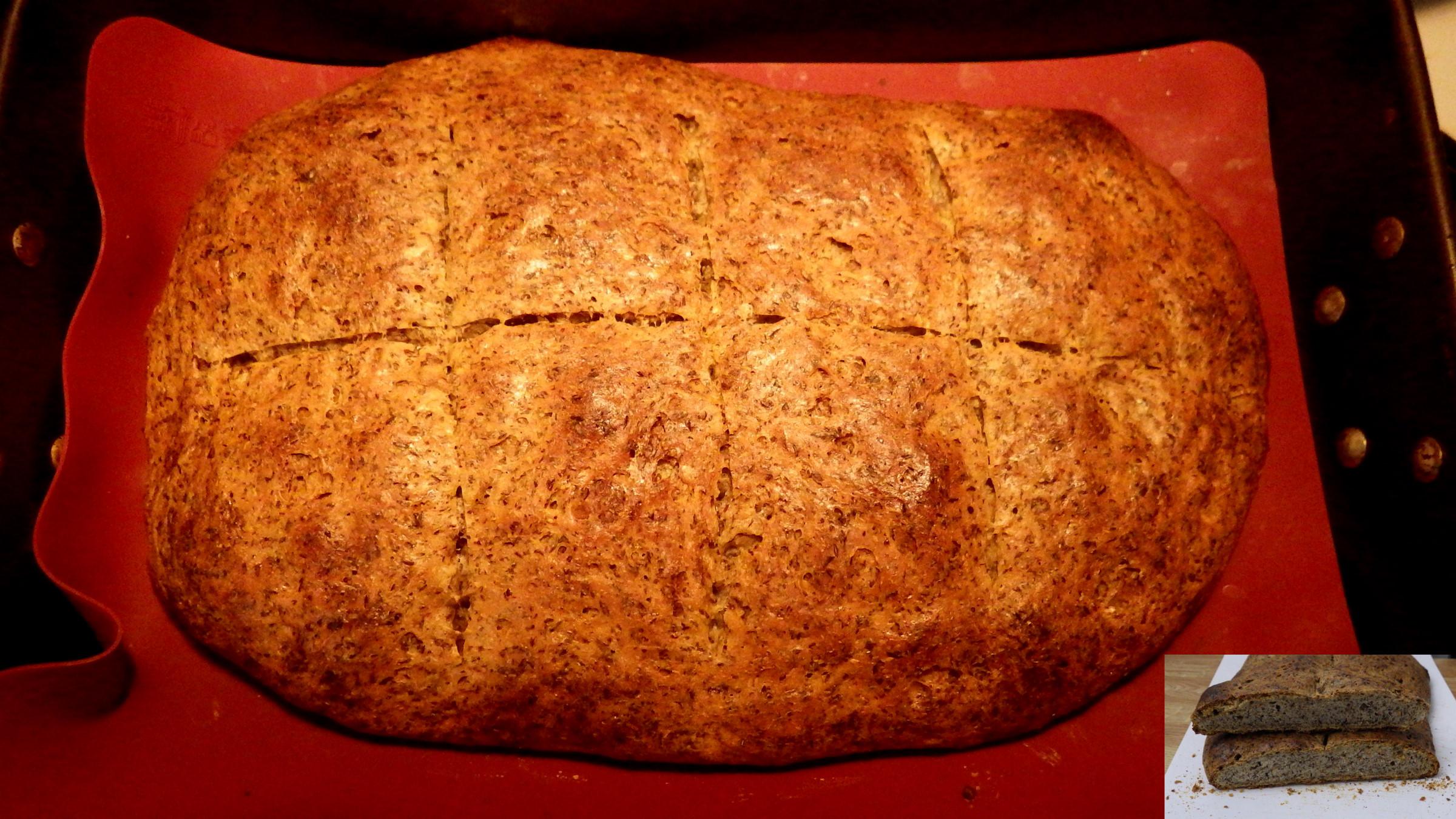 Another sourdough with flax seed loaf r/Breadit
