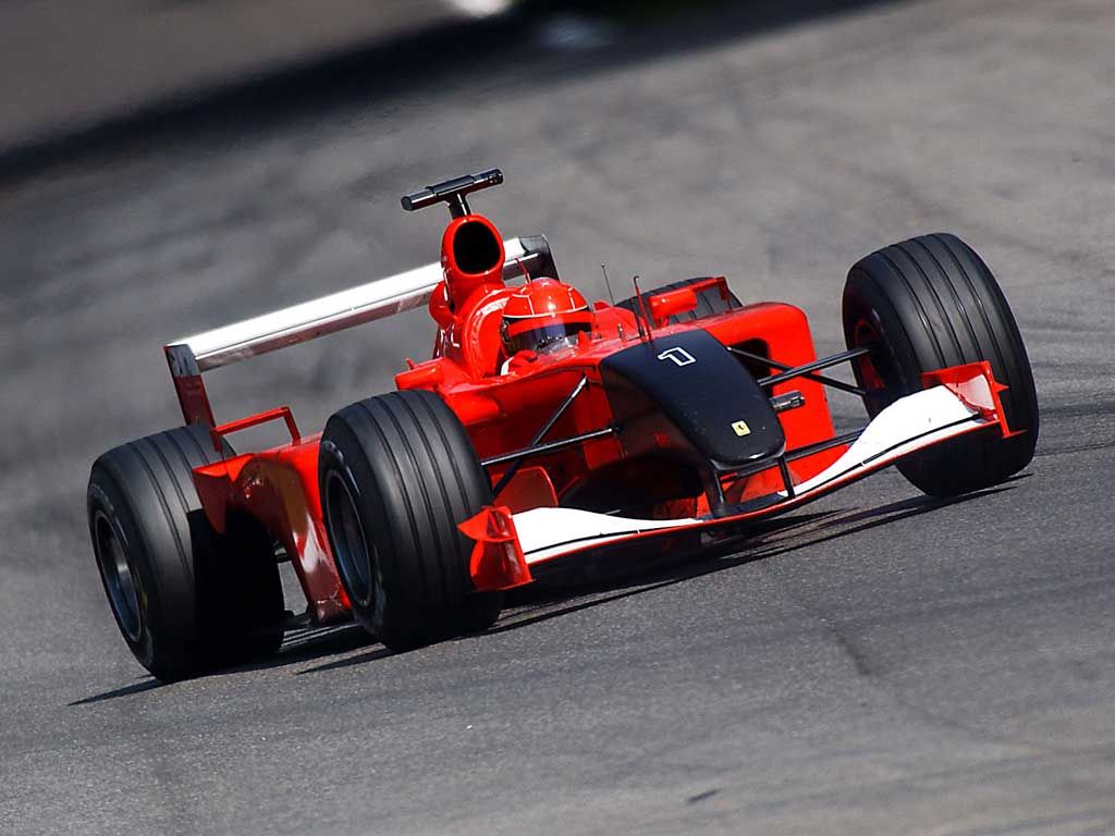 The Ferrari F2001 at Monza, driven by Michael Schumacher, during the
