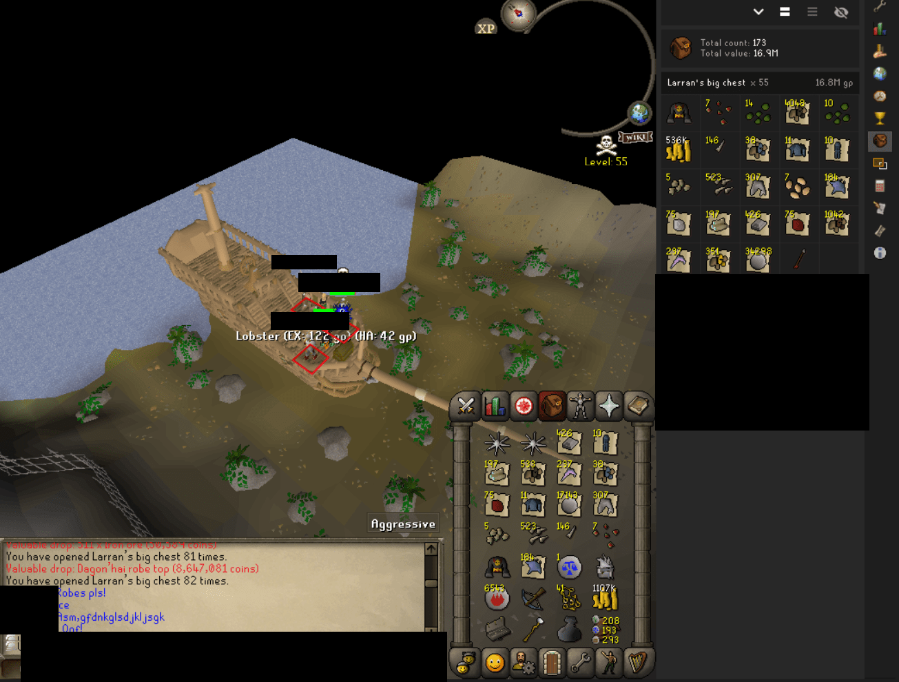 Ultimate Ironman Dagon'hai Robe Top (Chest 82; 162 Total chests opened