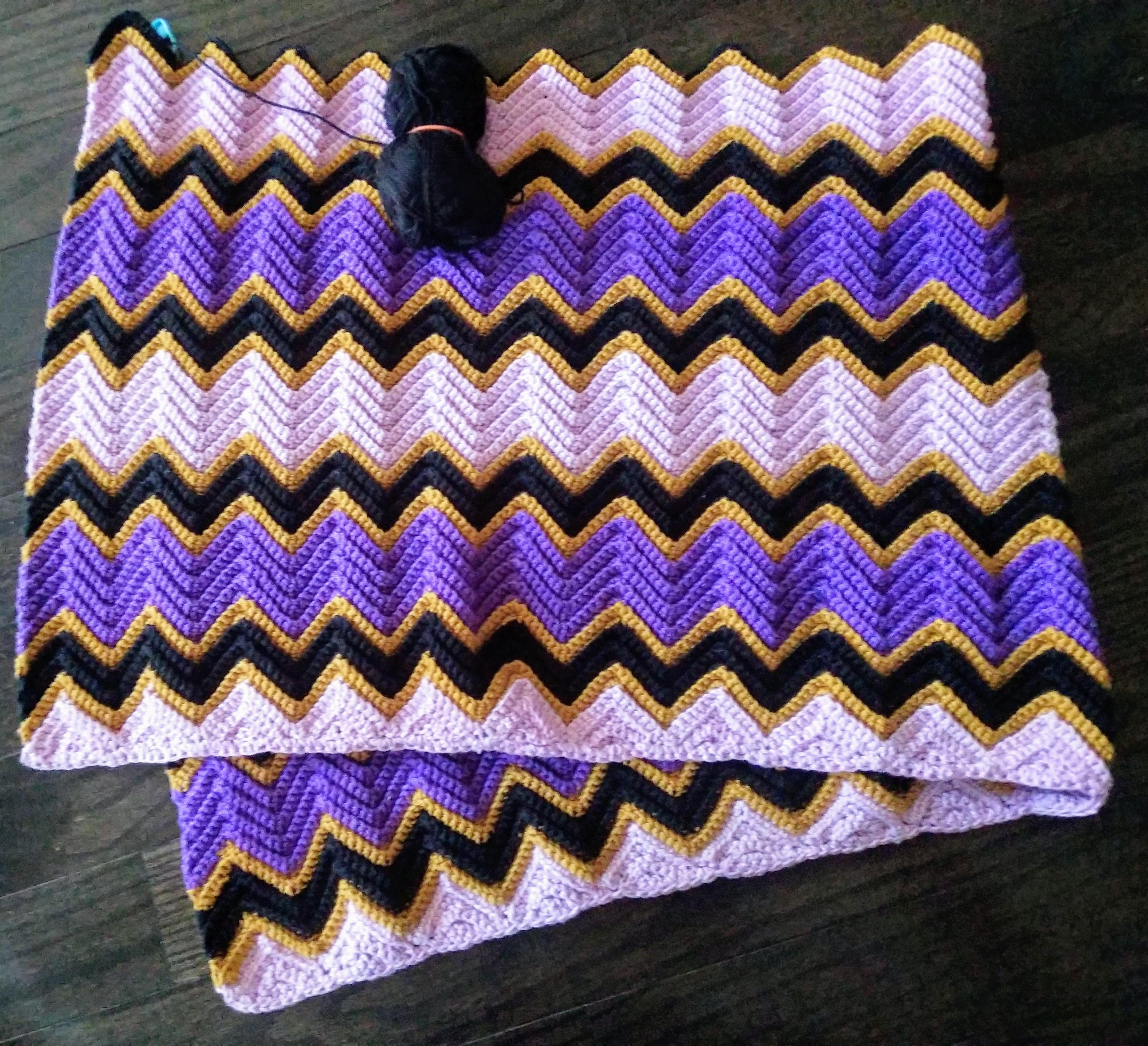 Chevron baby blanket 30 complete r/crochet