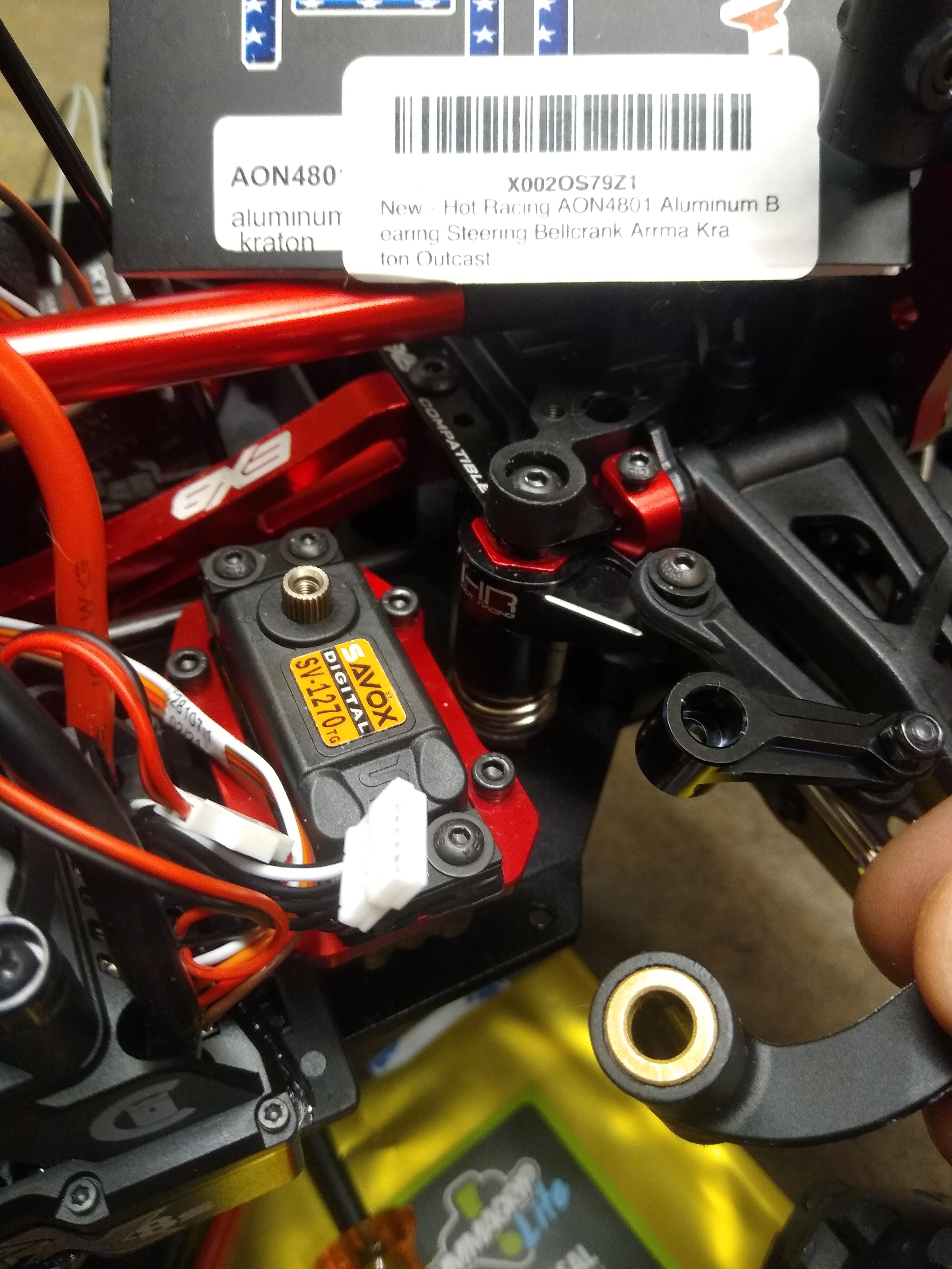 Kraton EXB comes stock with brass bushings in the bell crank the Hot