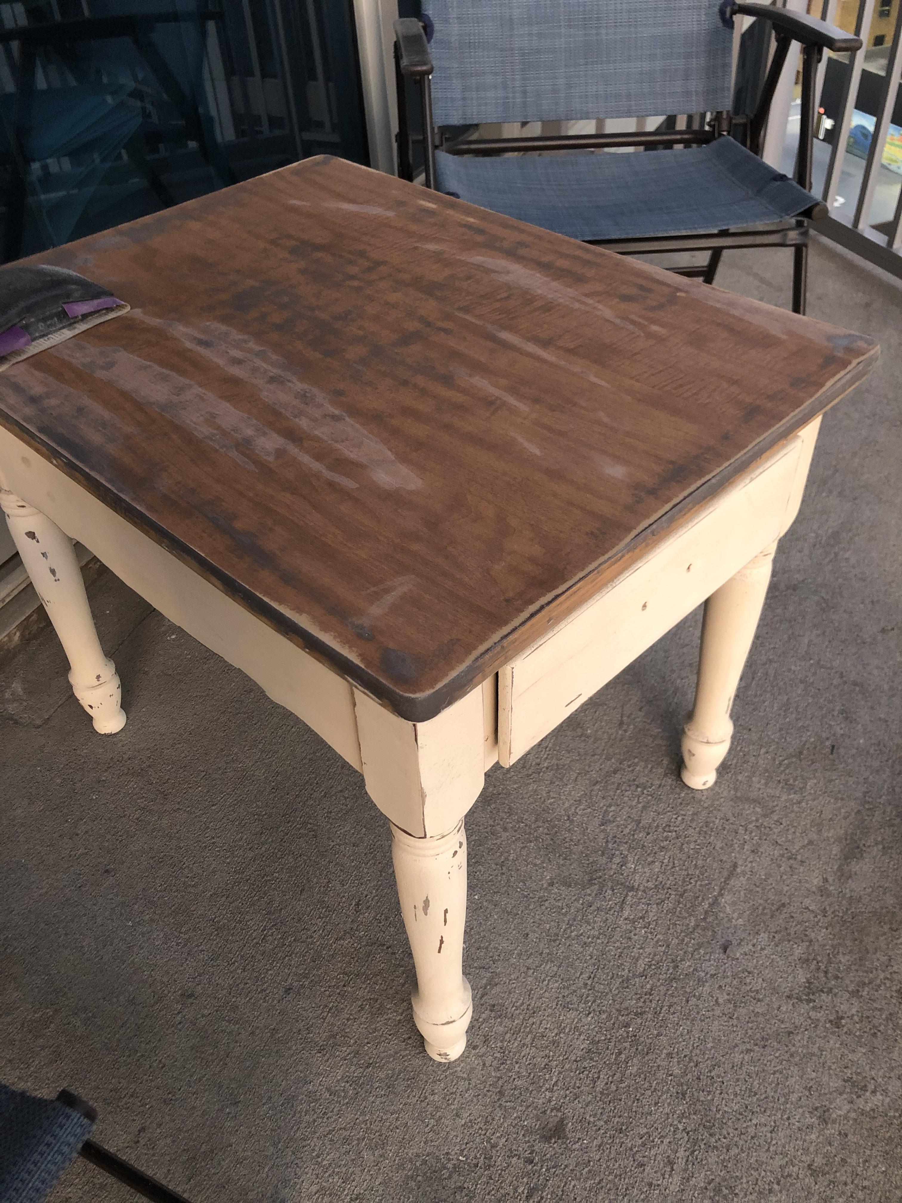 Staining this tabletop possible? Or is it fake wood? How to tell