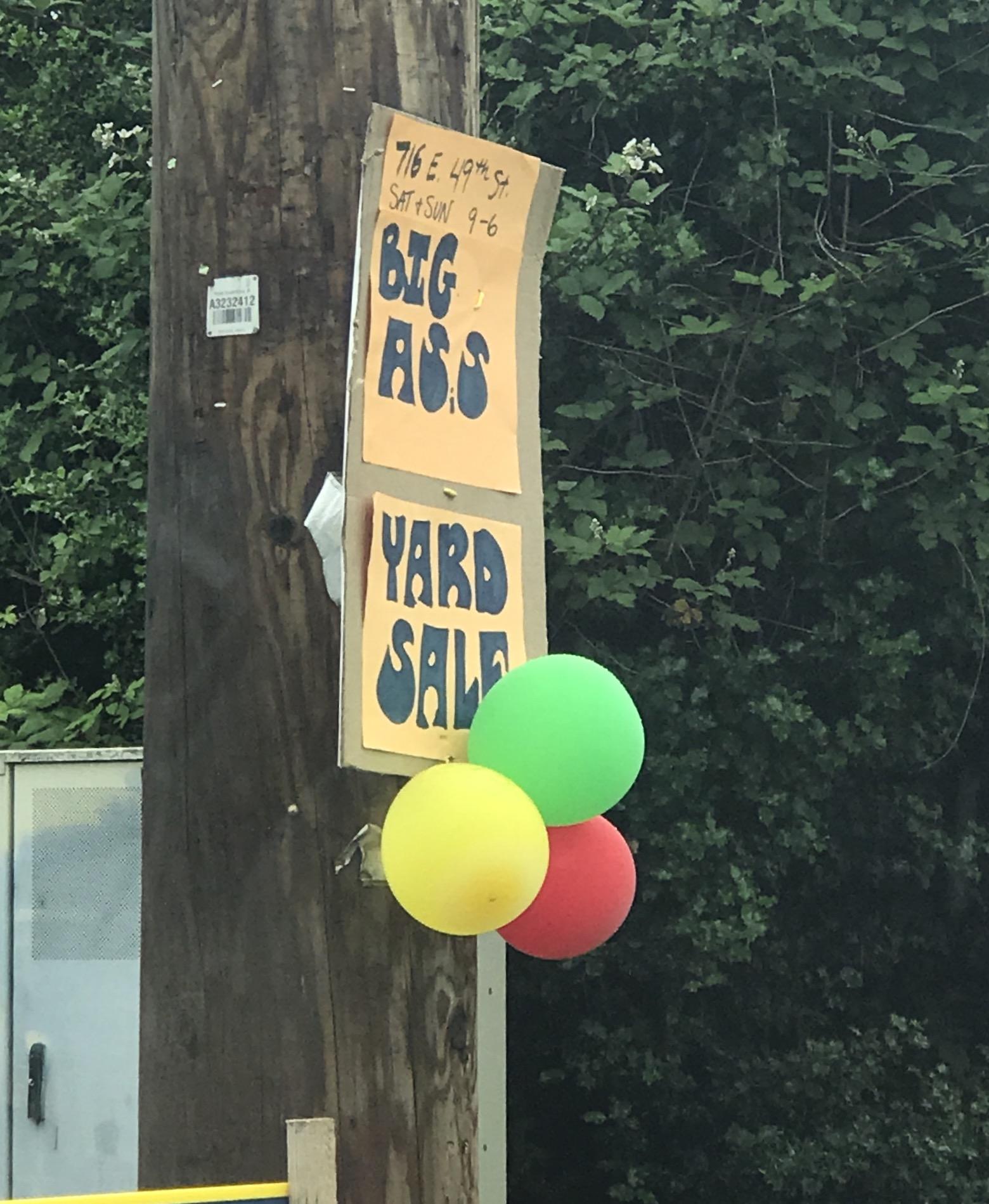 Spotted in the Eastside the best kind of yard sale.