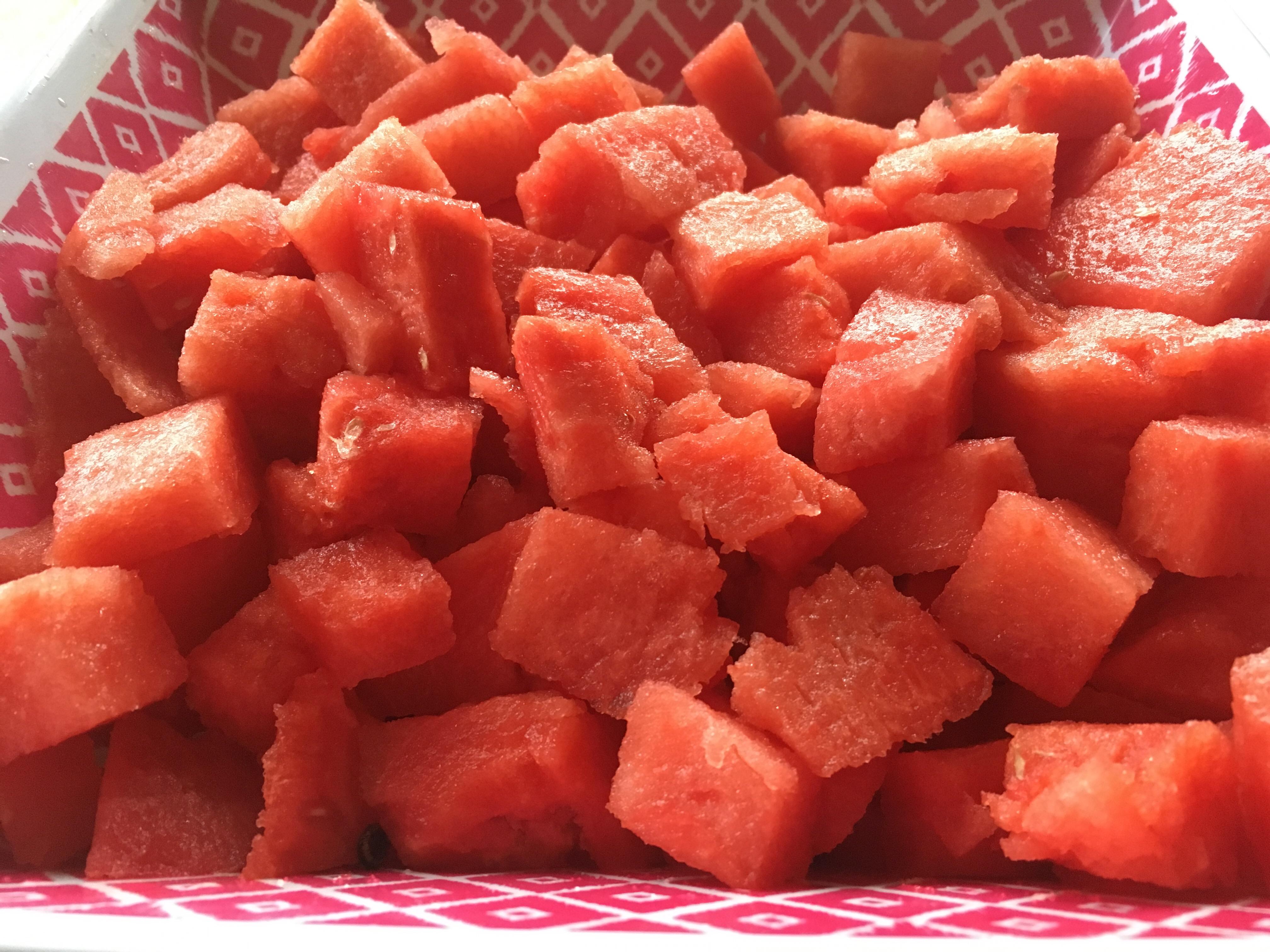[Homemade] Freshly diced watermelon. r/food