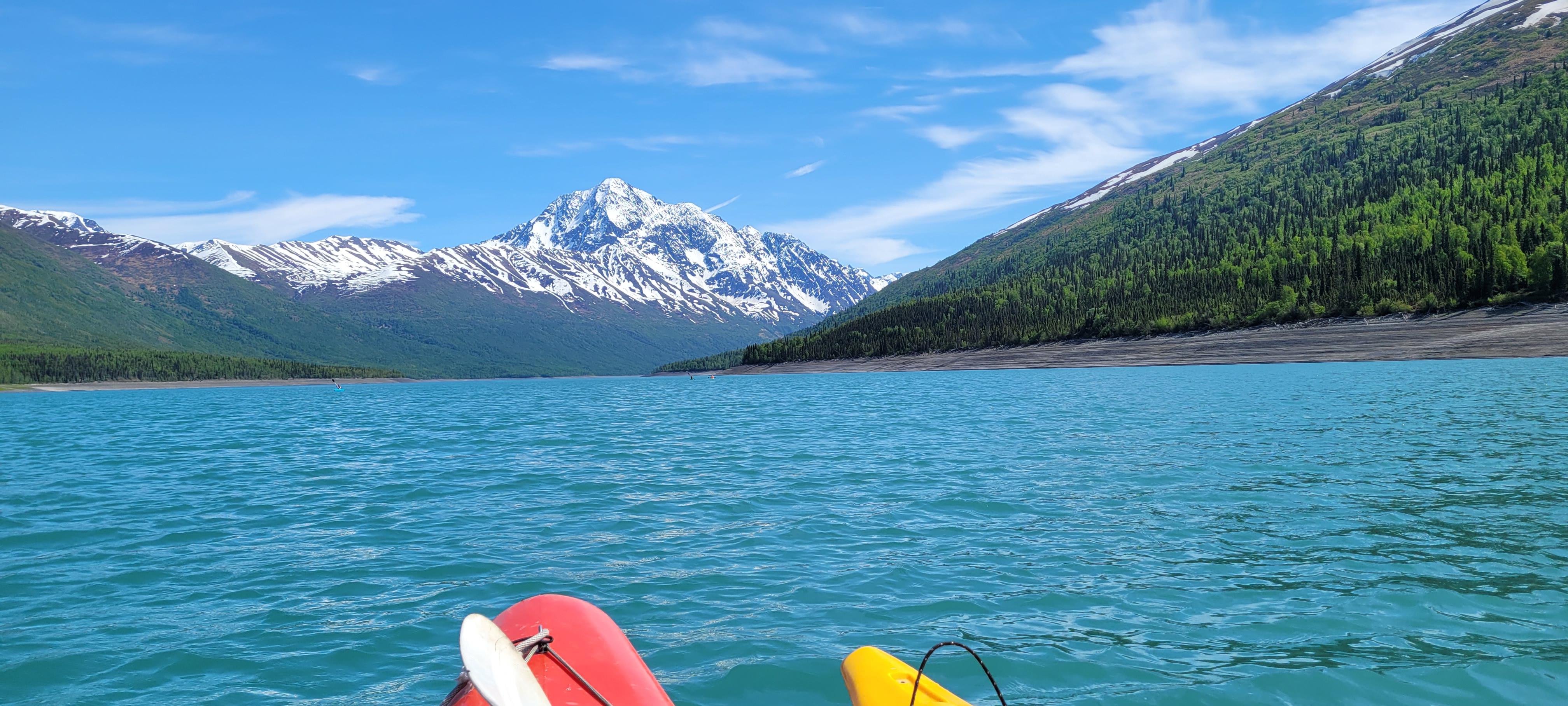 Kayaking at Eklutna Lake r/alaska