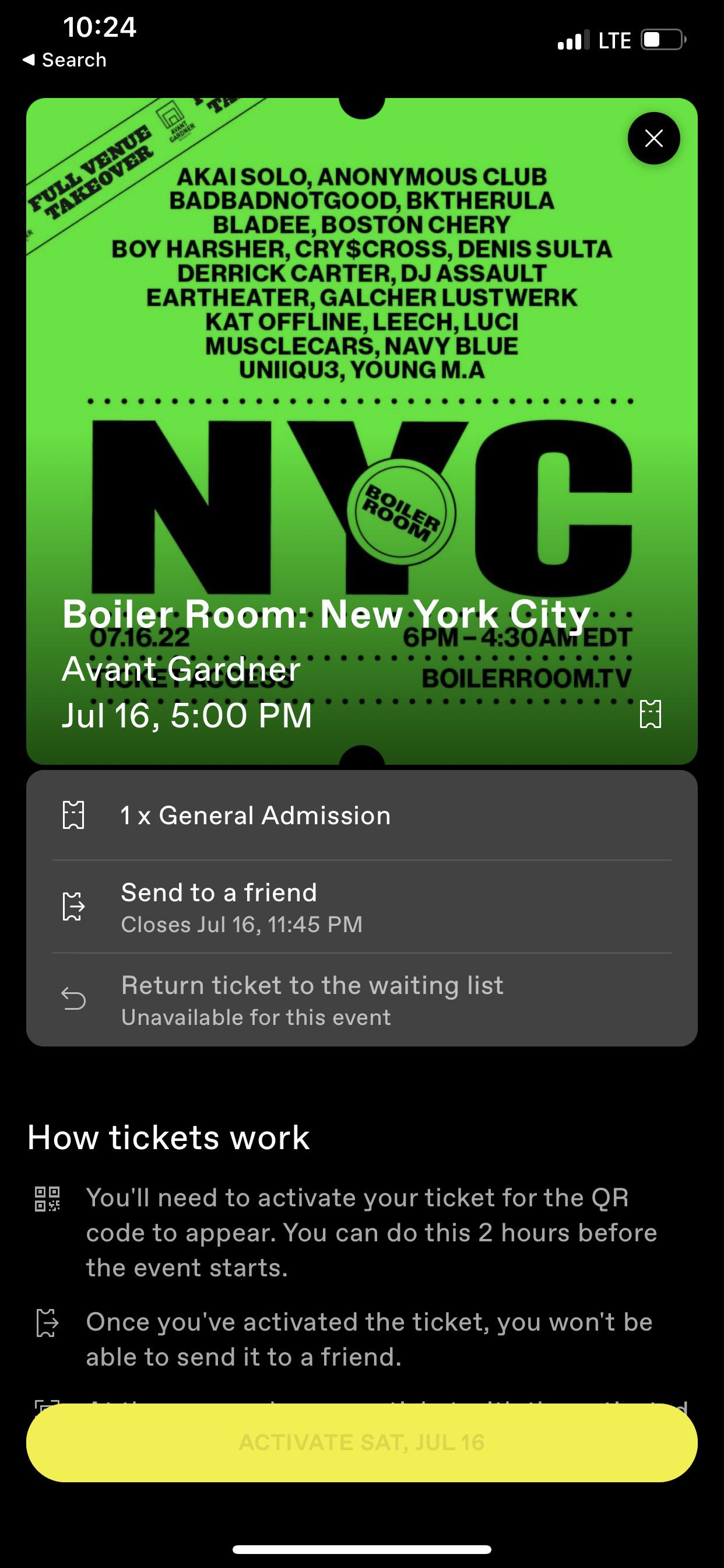 Selling my ticket to the boiler room show this Saturday r/Draingang
