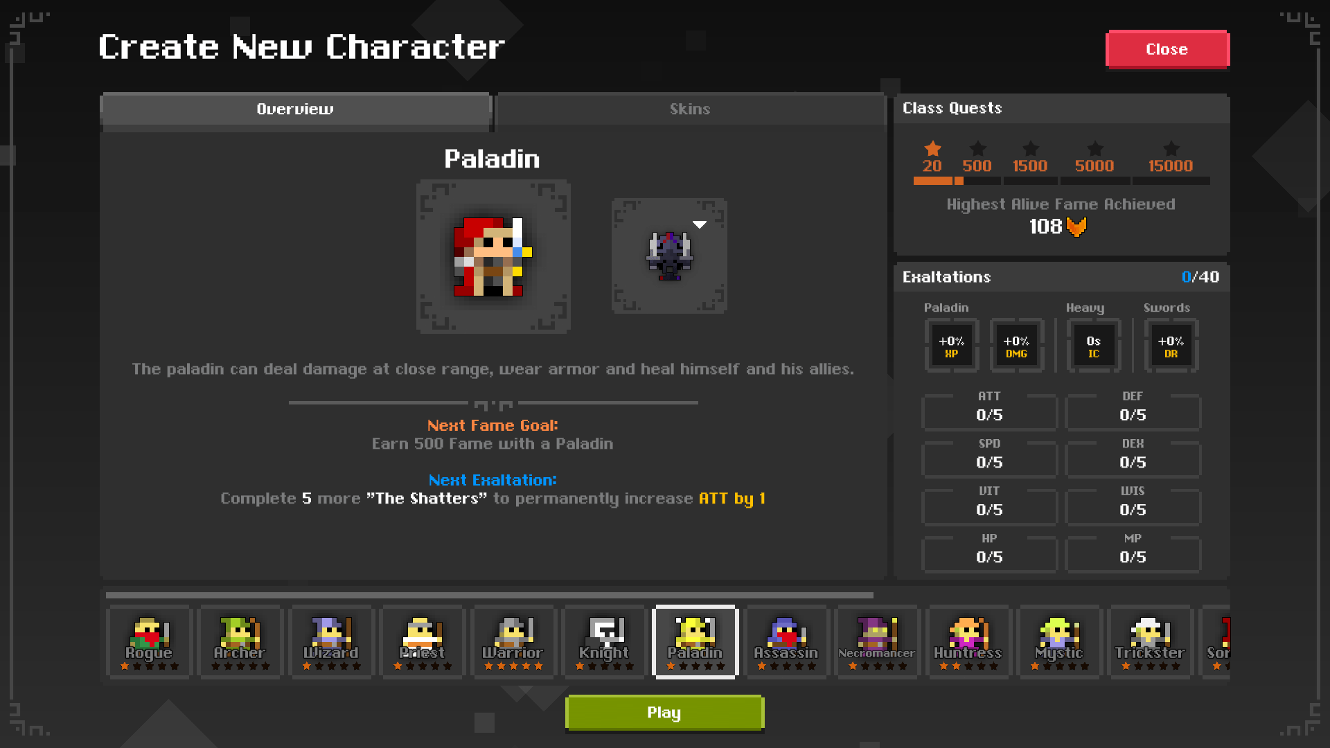 Pet Selection on Character Select Screen. r/RotMG