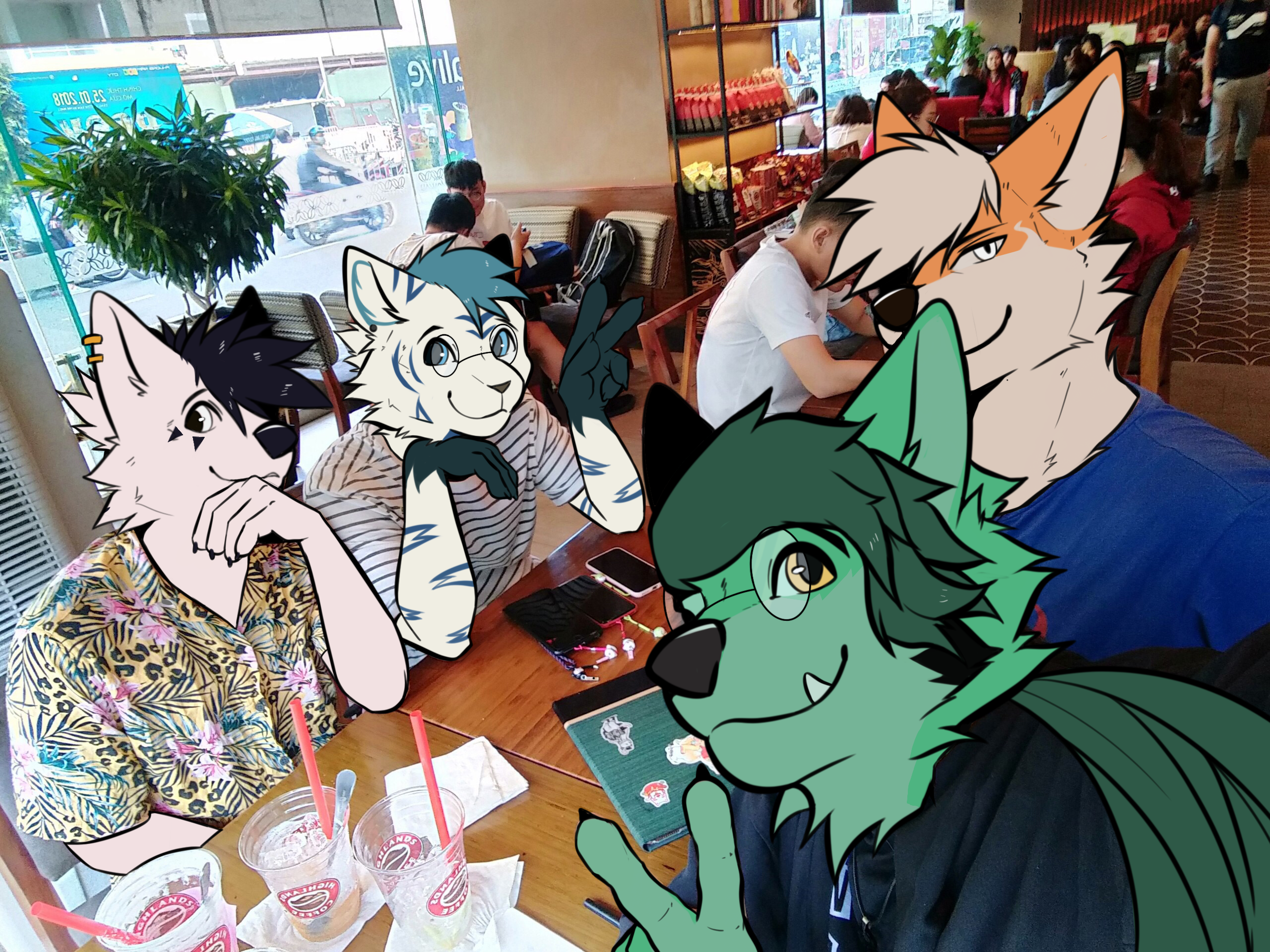 Hanging out with friends art by me masterblader191 r/furry
