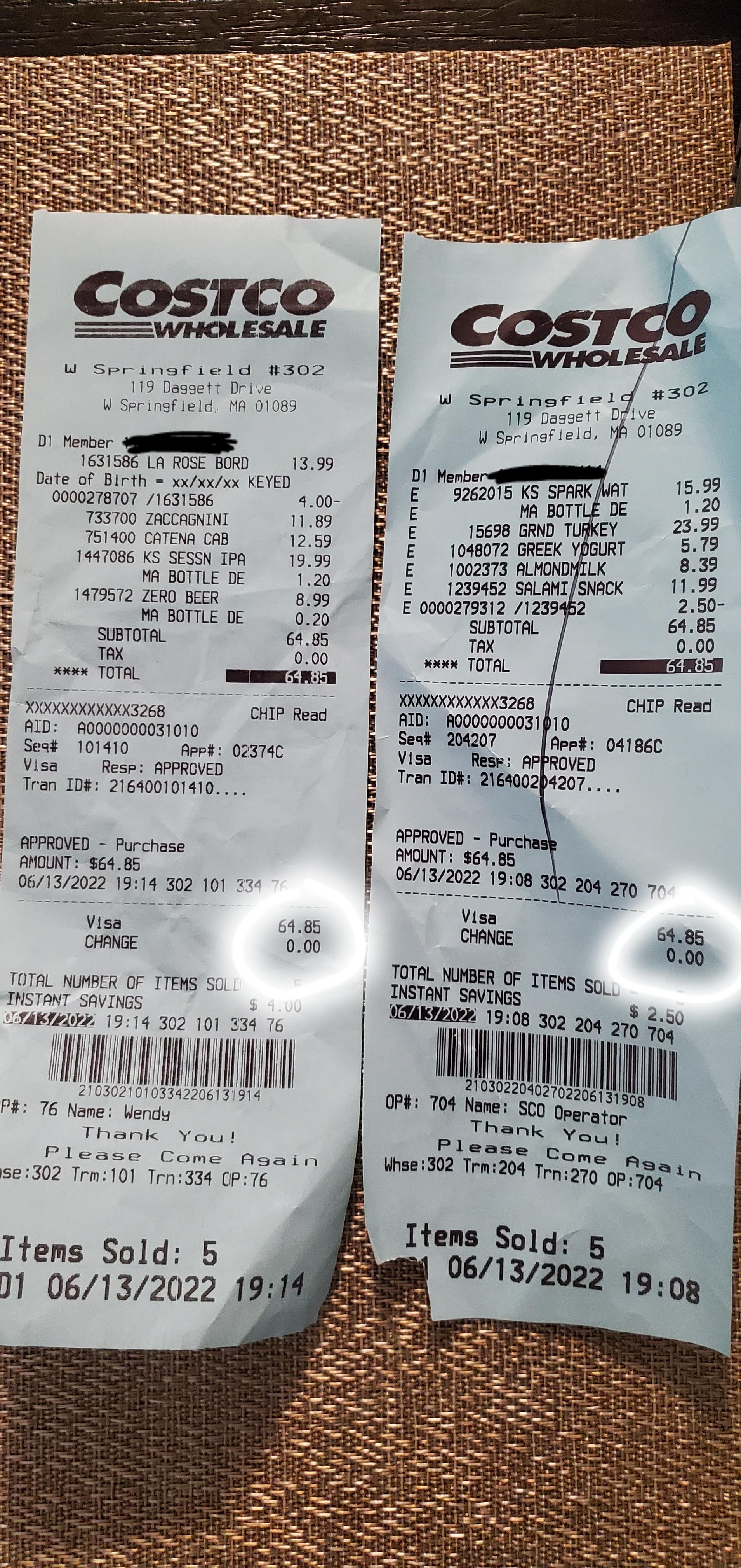 Went shopping at a Costco warehouse, then the satellite liquor store