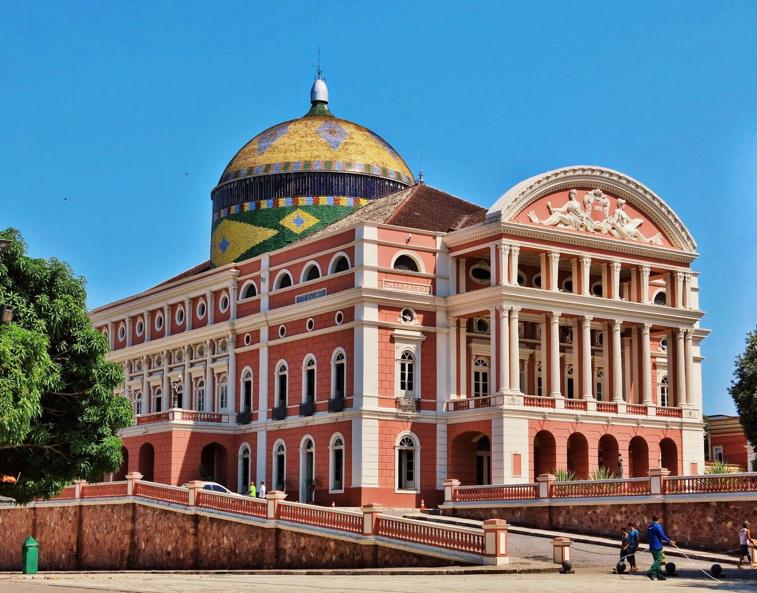 The Amazon Theatre, an opera house located in Manaus, in the heart of