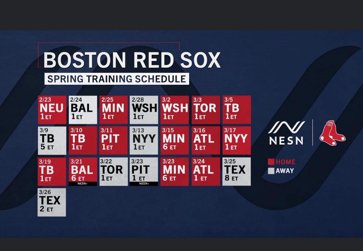 NESN spring training schedule r/redsox