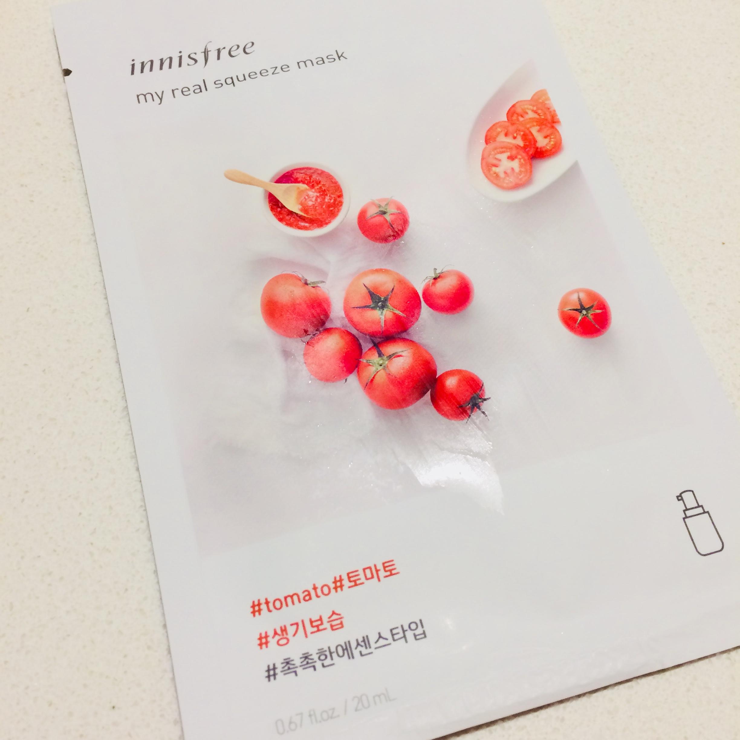[Review] Innisfree My Real Squeeze Mask tomato r/AsianBeauty