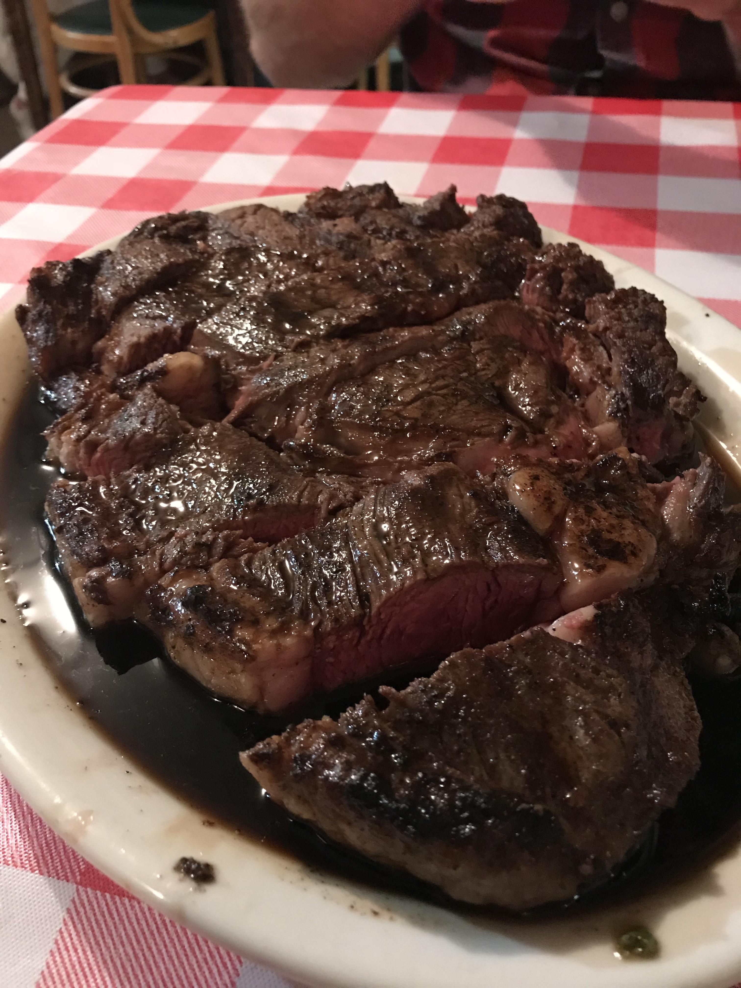 Steak from the legendary Doe’s Eat Place. I come here once a year, and
