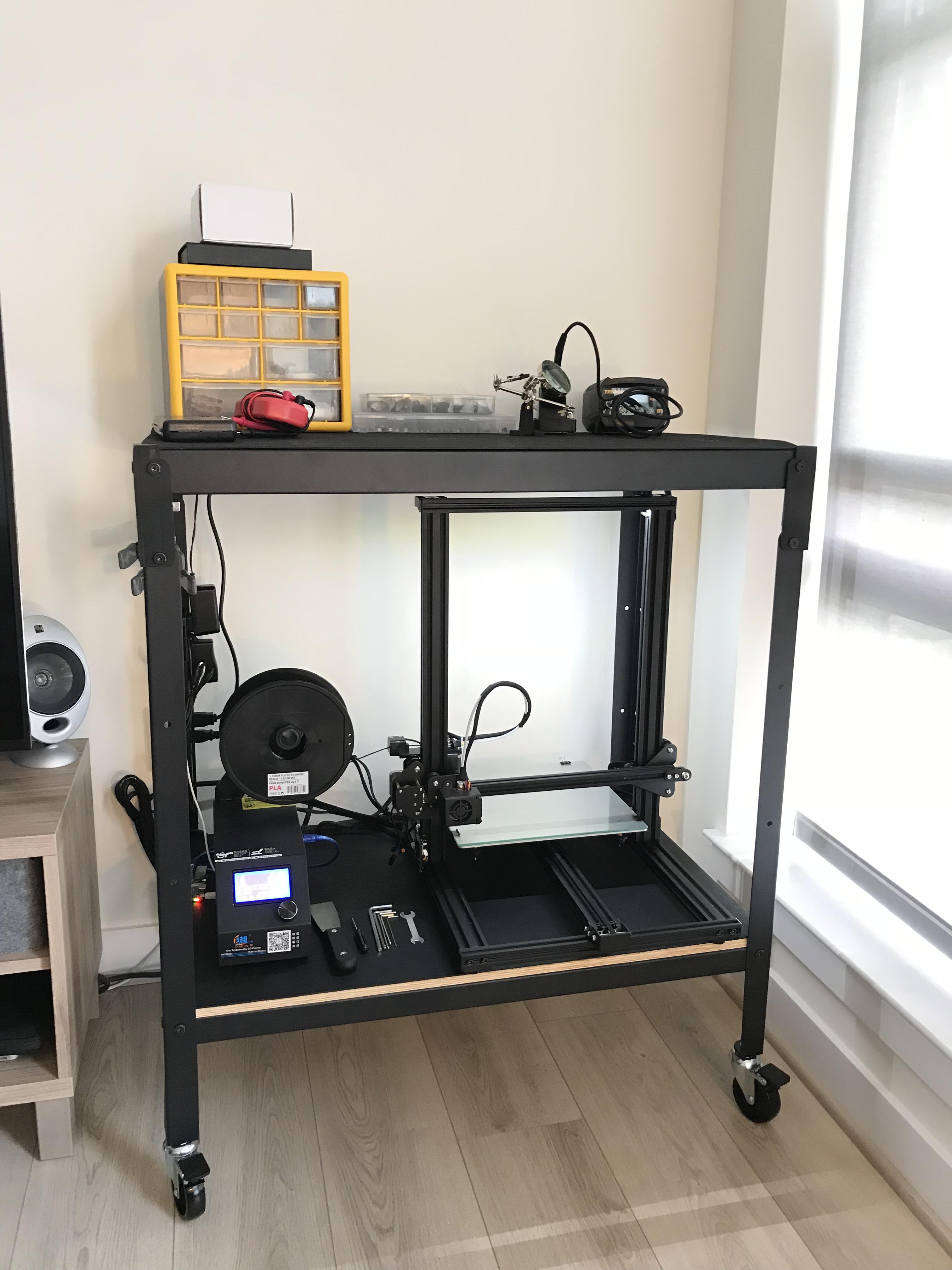 My modified IKEA utility cart for the CR10 r/3Dprinting