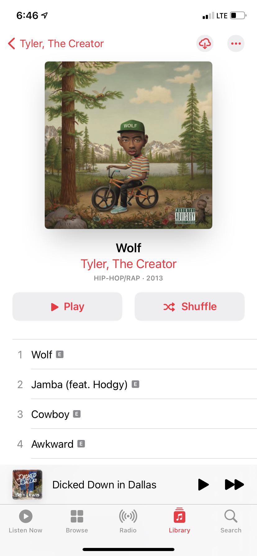 Change in Wolf cover for Apple Music r/tylerthecreator