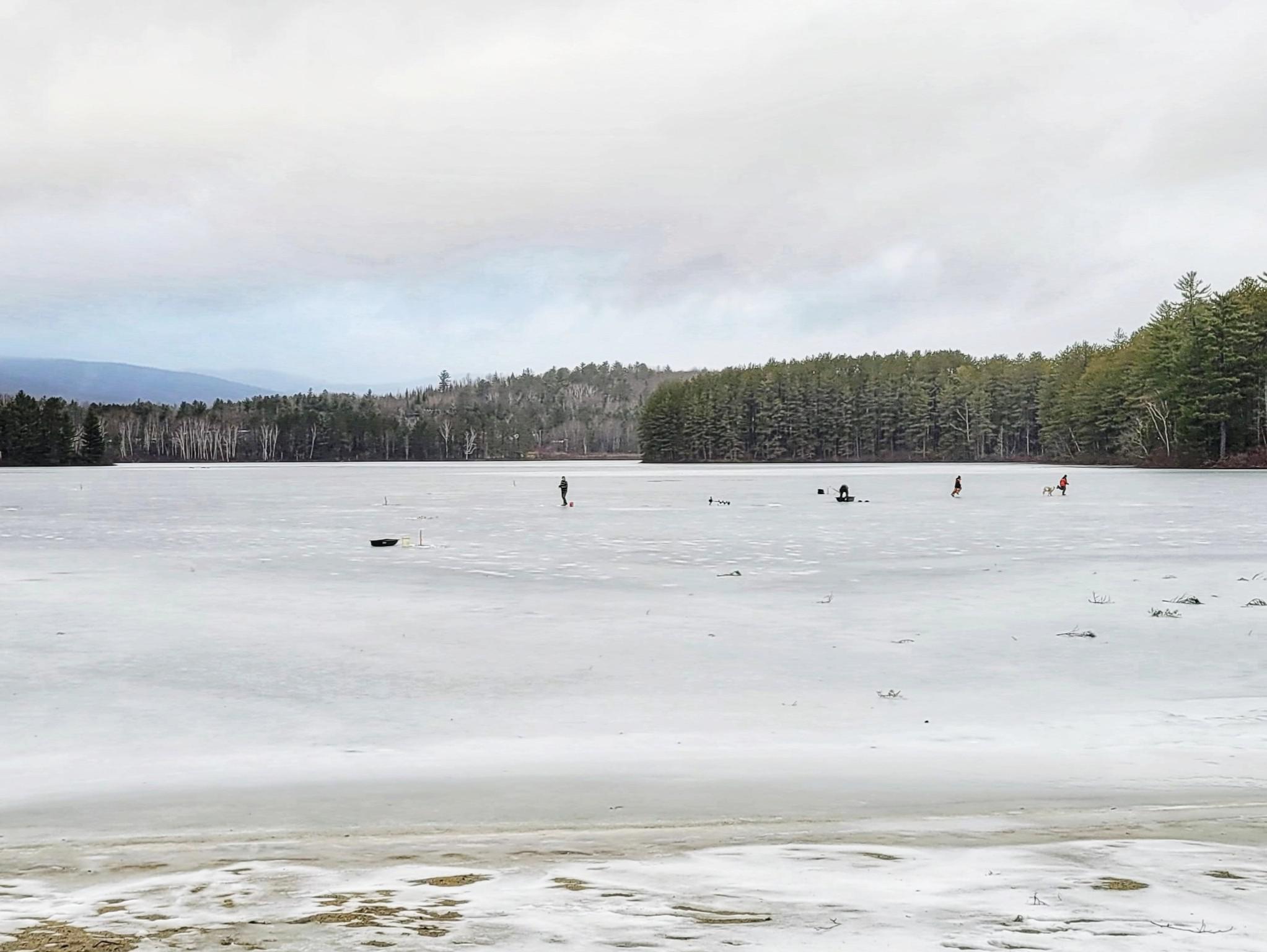 Ice fishing Spectacle Pond 1/1/23 r/vermont