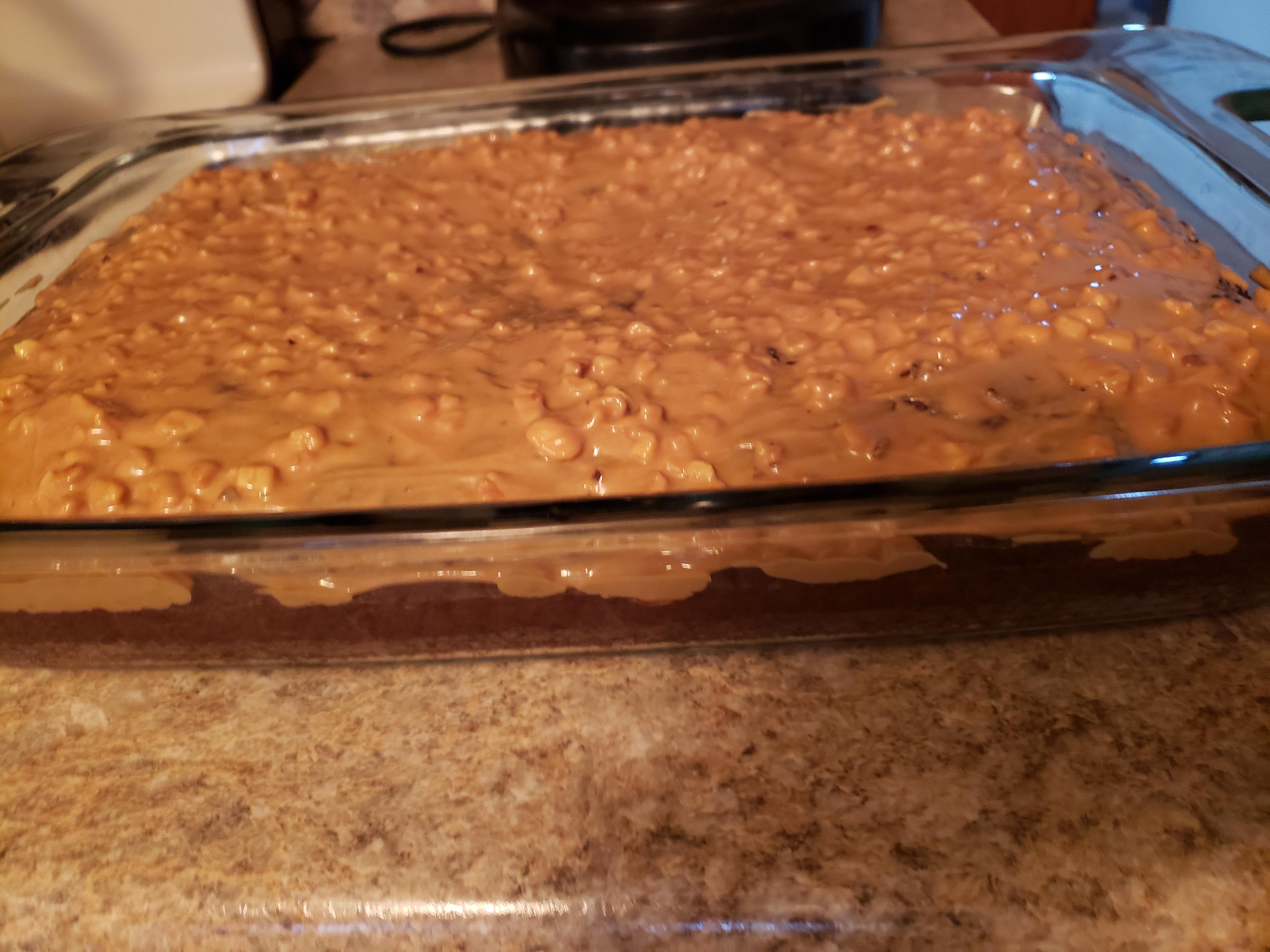 Made a quarantine cake for my husband's birthday. Chocolate cake with