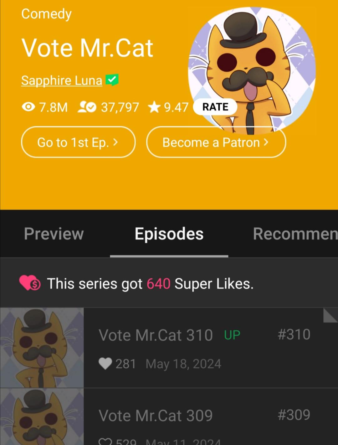 This had to be the most super likes I ever seen r/webtoons