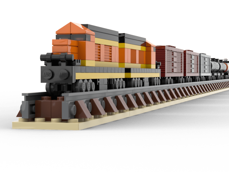 BNSF miniature freight train. r/lego