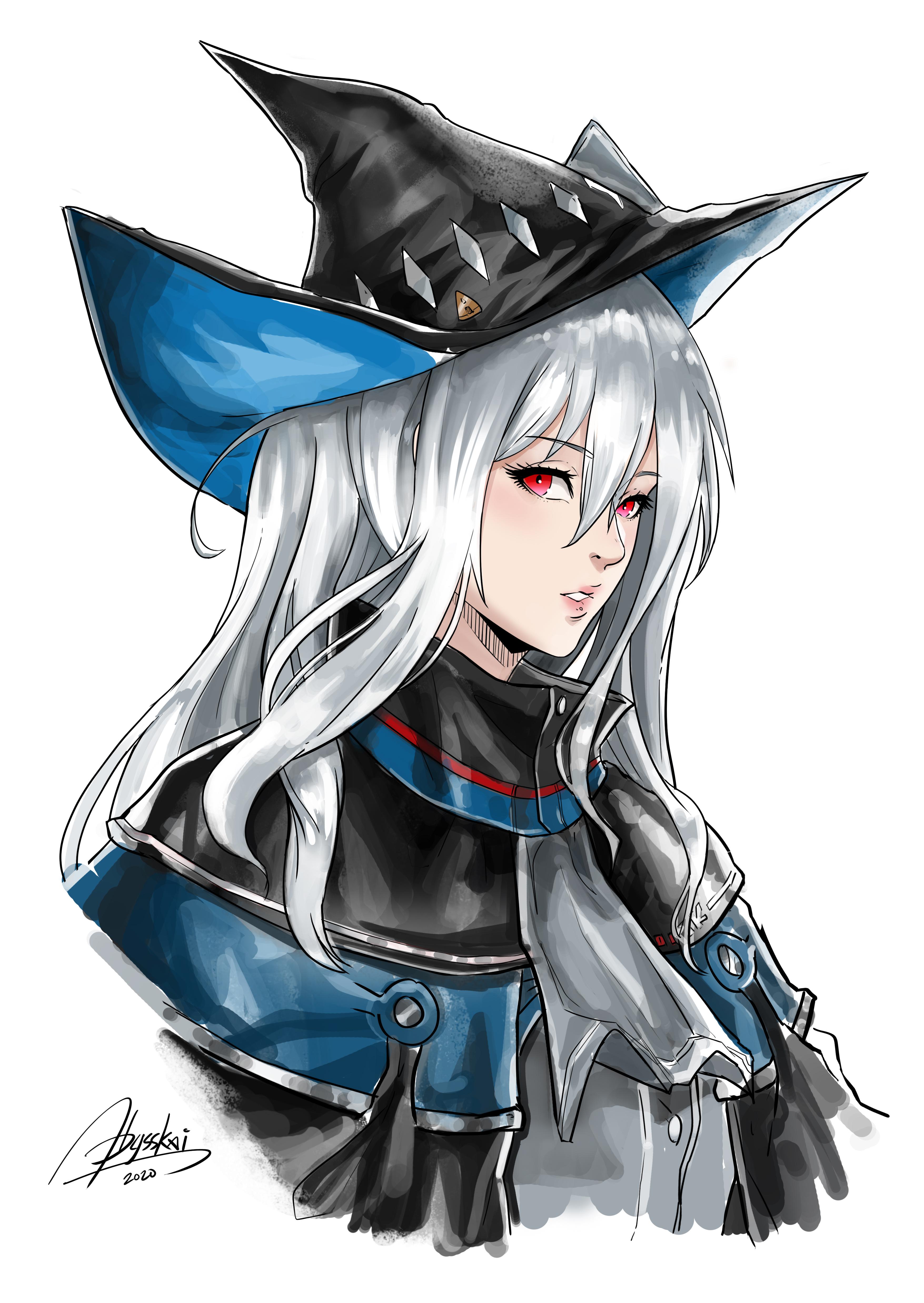 Skadi colored sketch arknights