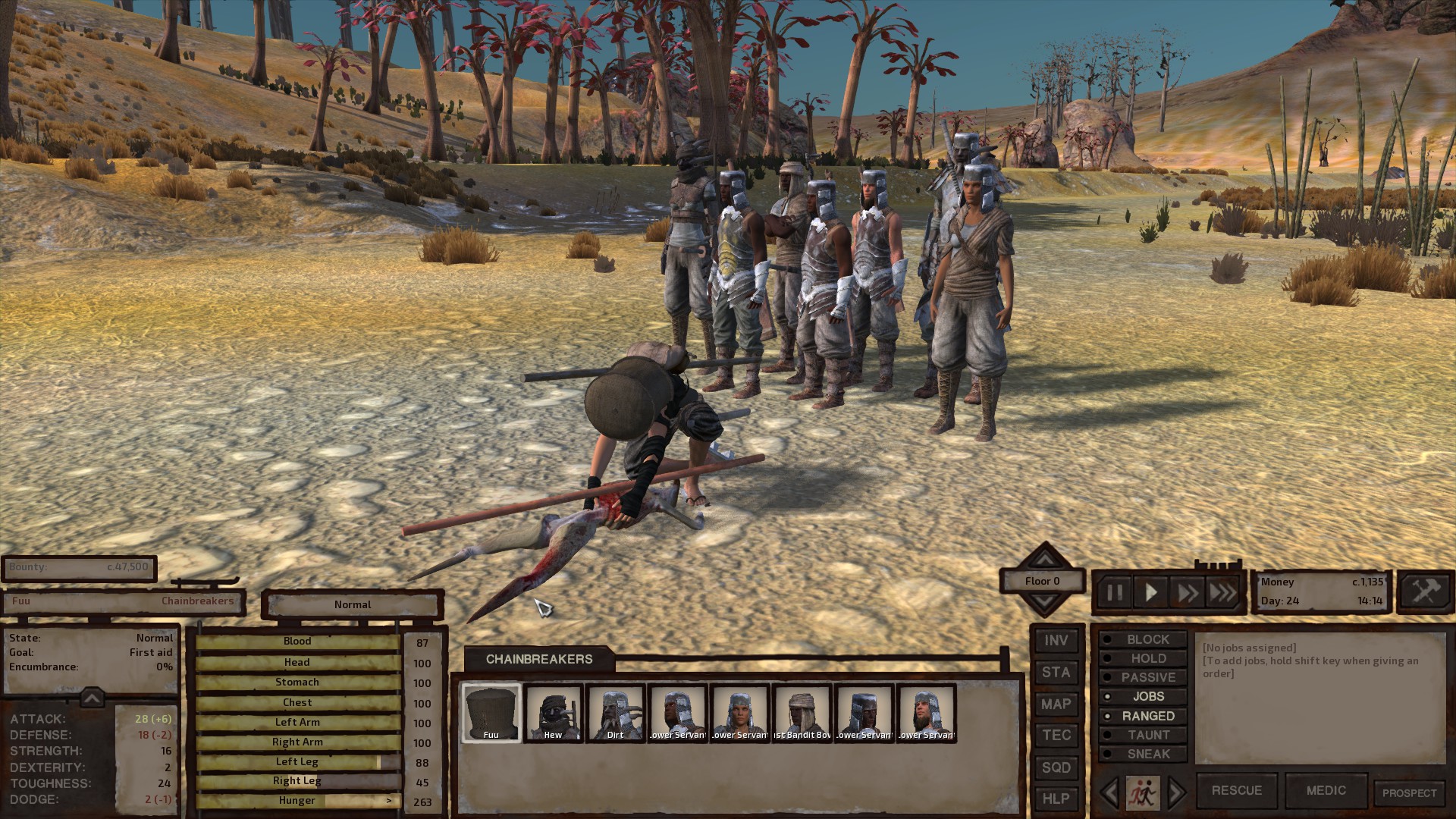 Local Flotsams Help Crippled Drone Kenshi
