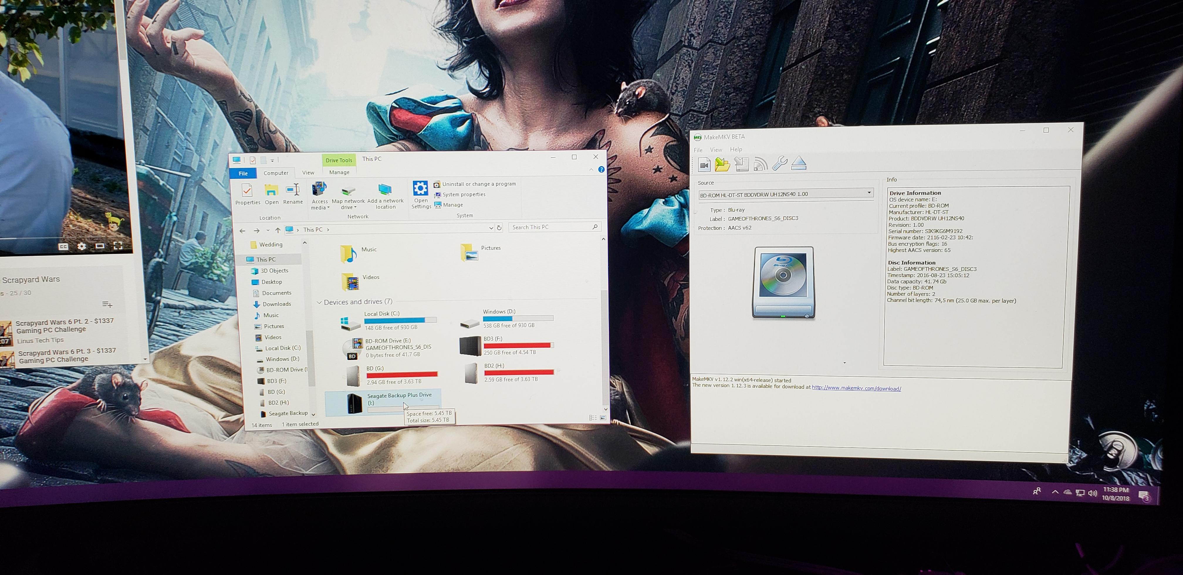 When your blu ray storage is full and you put another drive in r/htpc