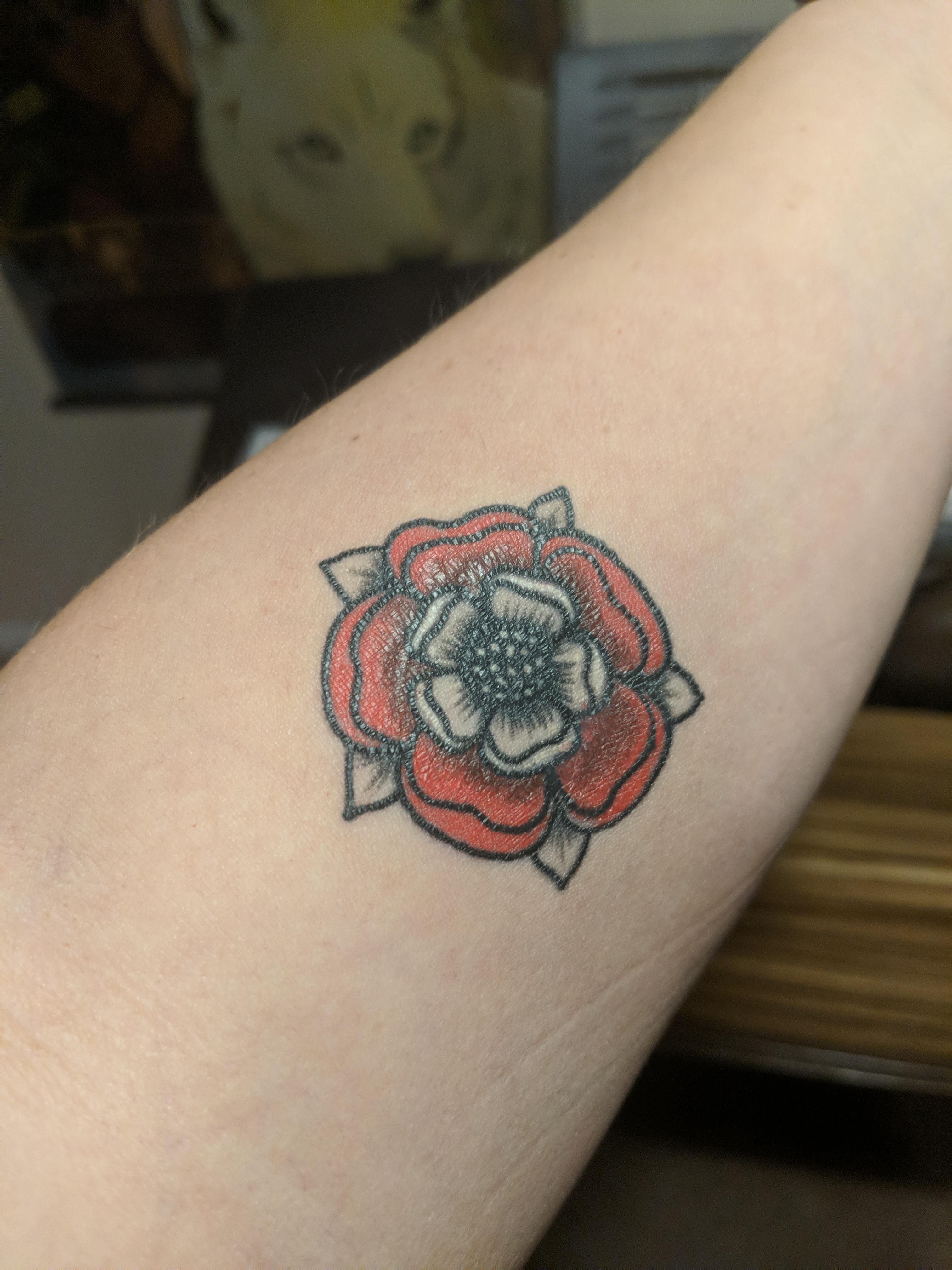 My latest tattoo, anyone else have Tudor inspired ink? r/Tudorhistory