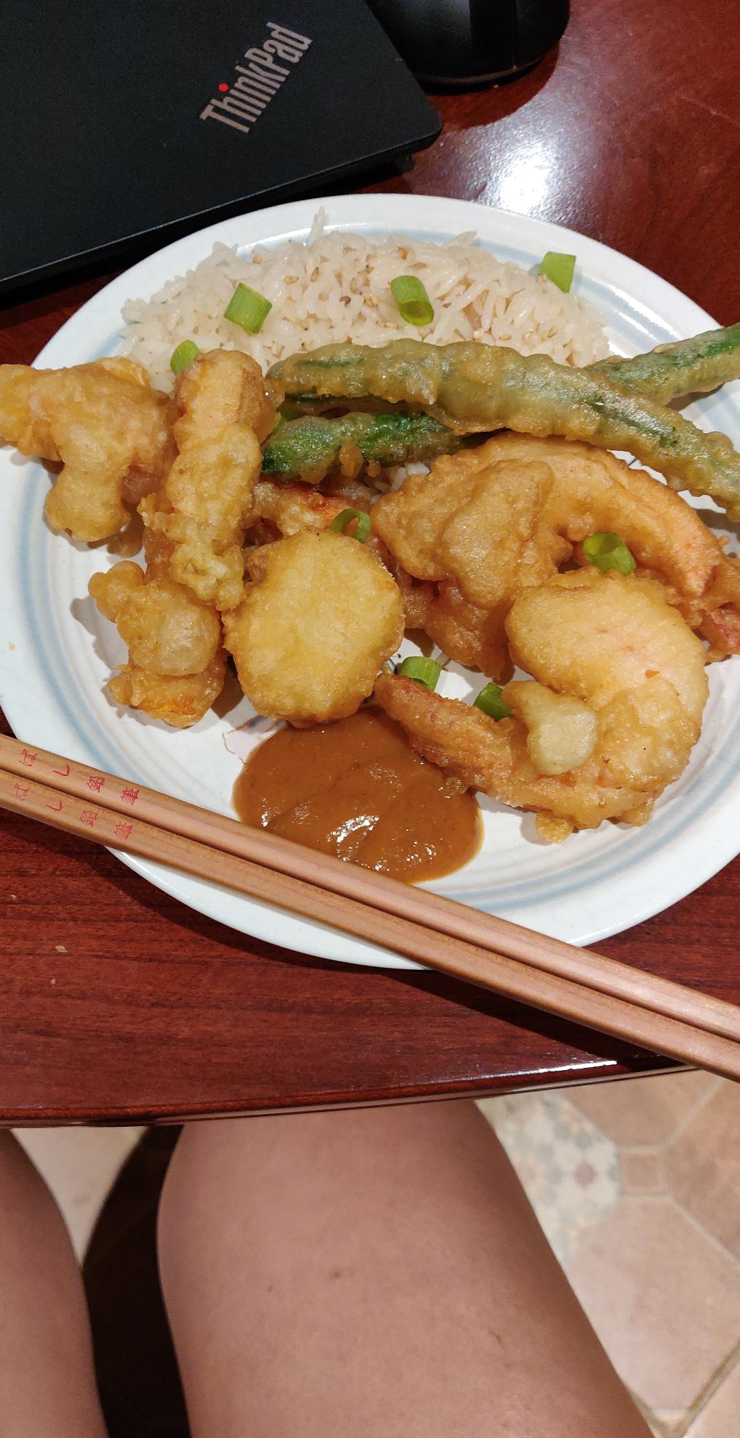 Made some CWISPY tempura w/ a side of bone broth rice 🍤 r/JoshuaWeissman