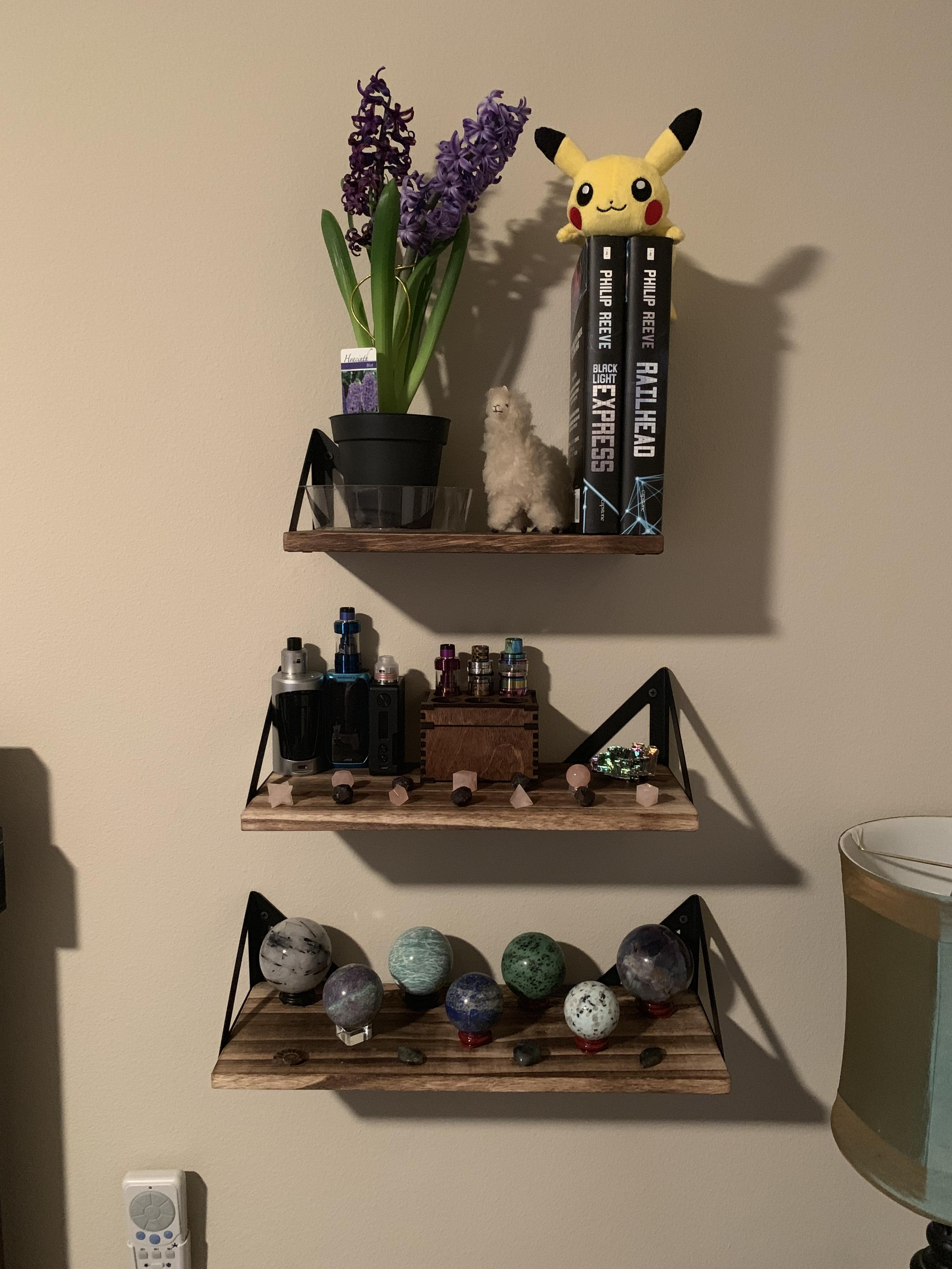 There’s a little bit more than crystals on this but I put these shelves