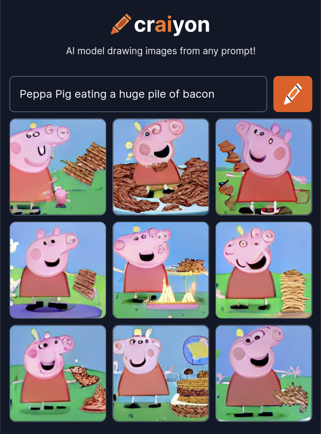 Peppa Pig Eating A Huge Pile Of Bacon r/weirddalle