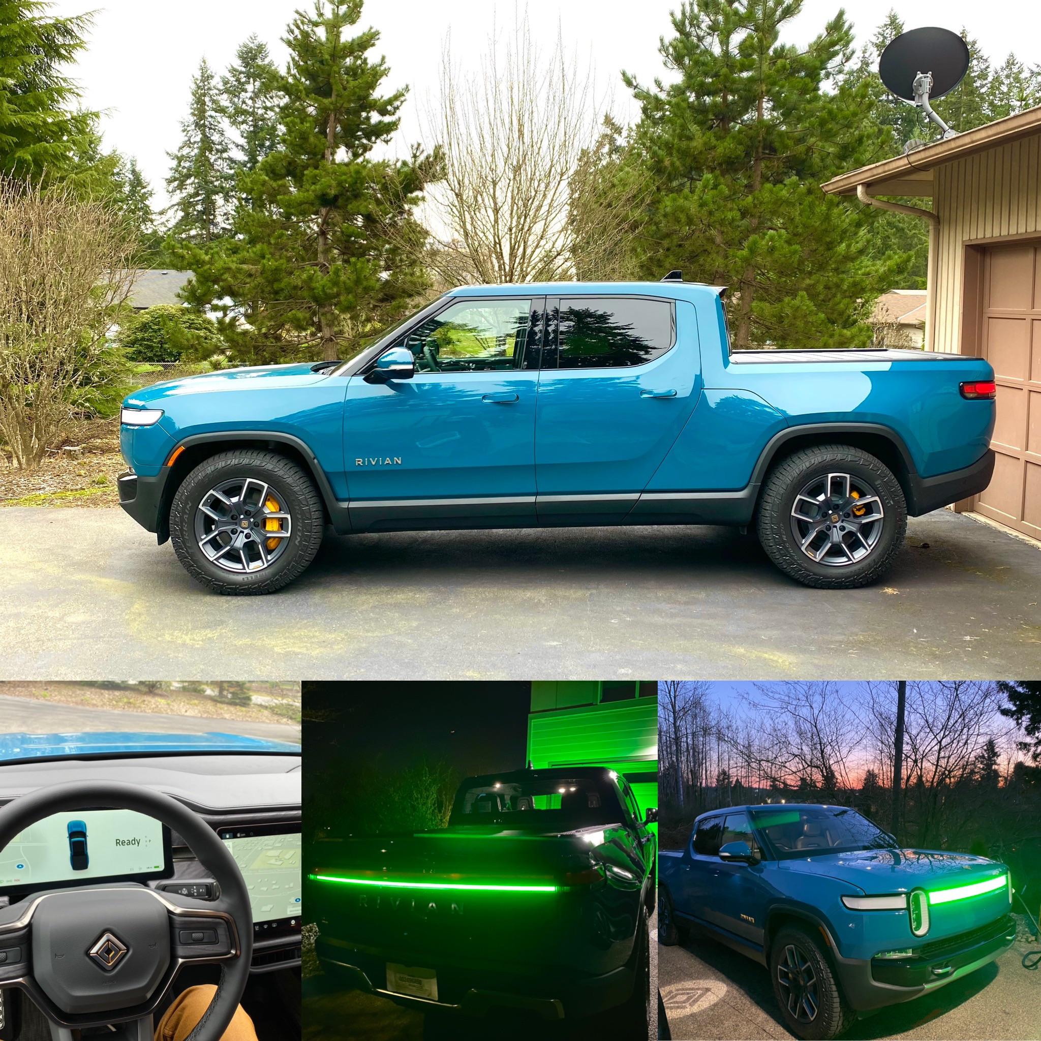 The charge status lights are really bright at night Rivian