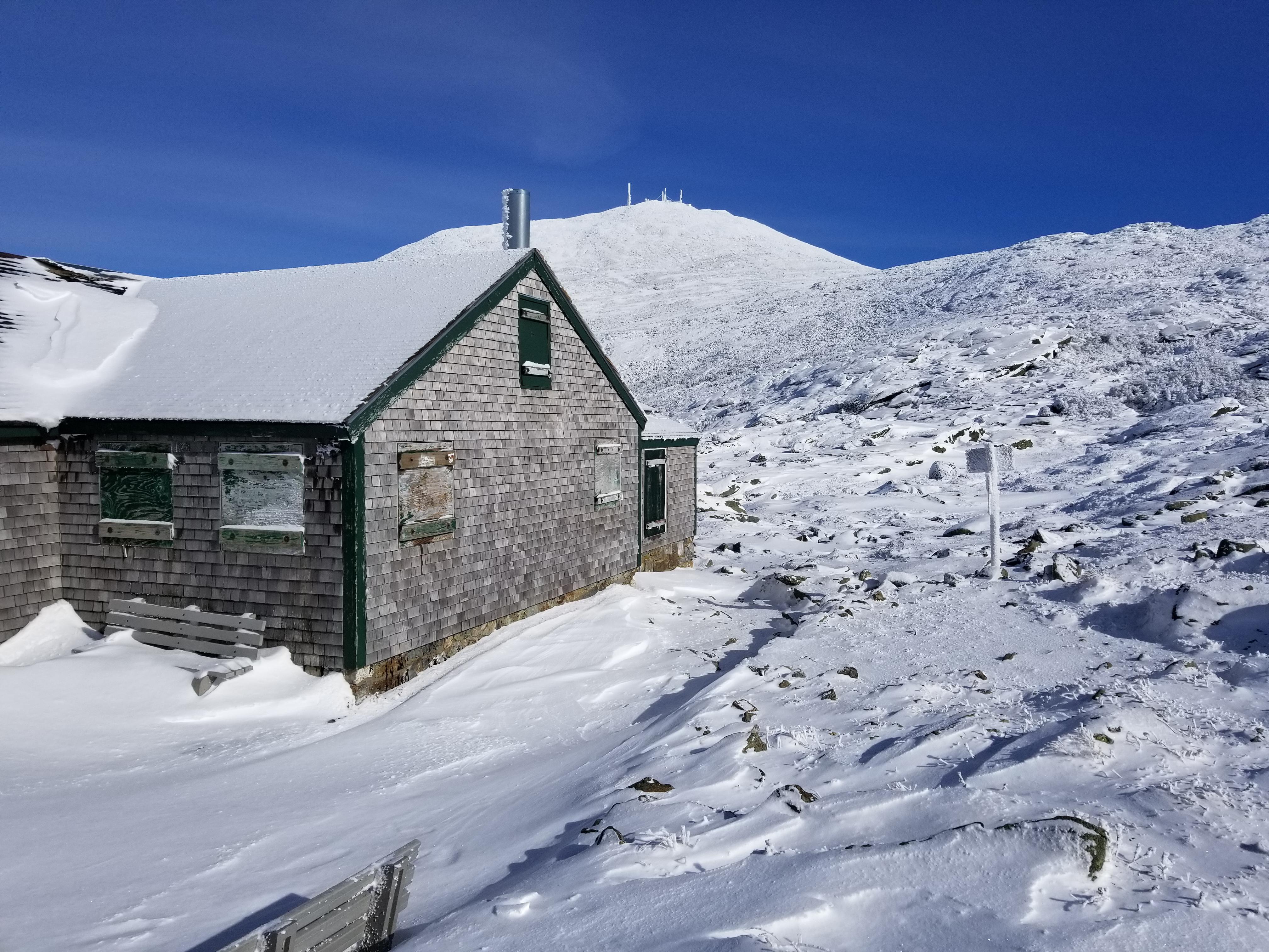 View of Mt Washington from Lakes of the Clouds Hut Saturday wmnf