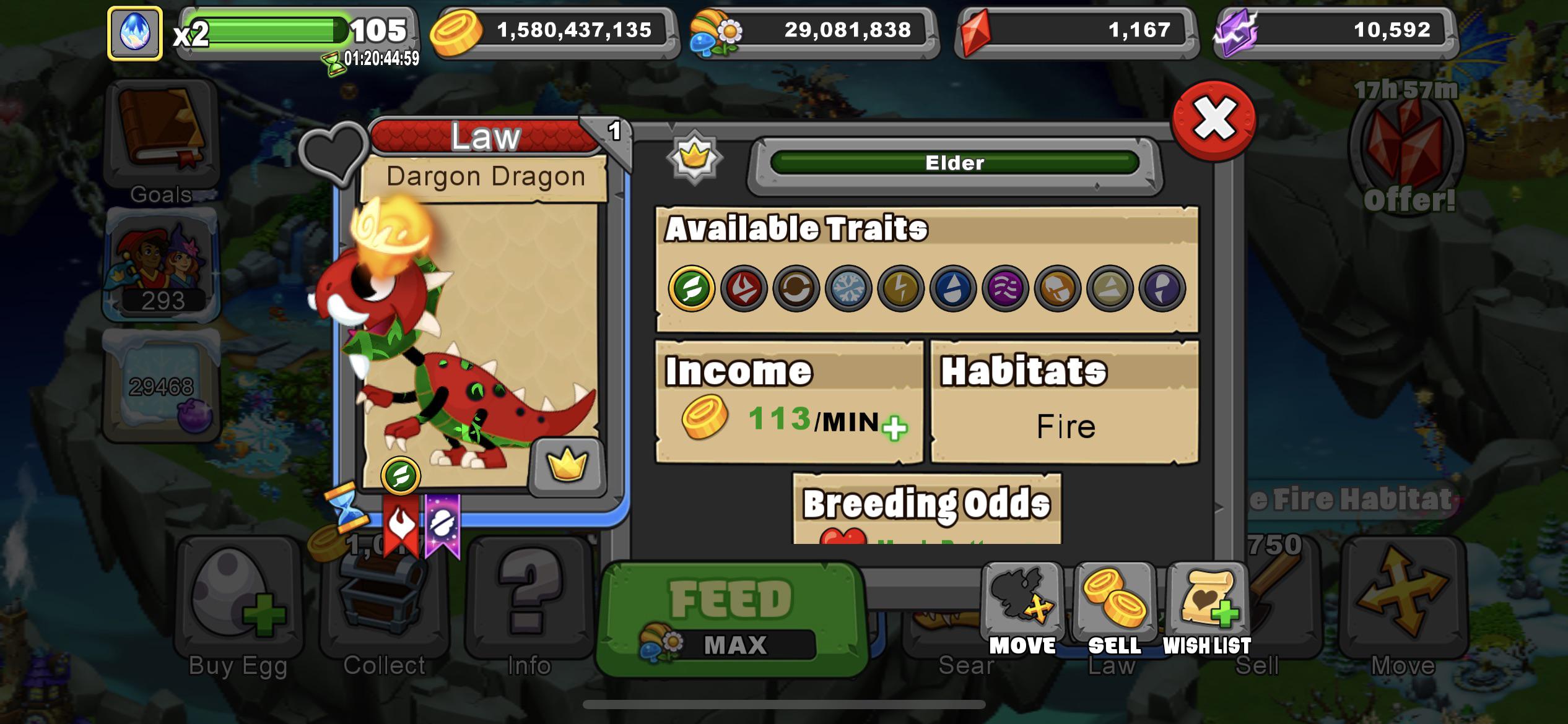 Leveled up 3 levels by spending 50,000 etherium to boost this guy to Elder during a double xp