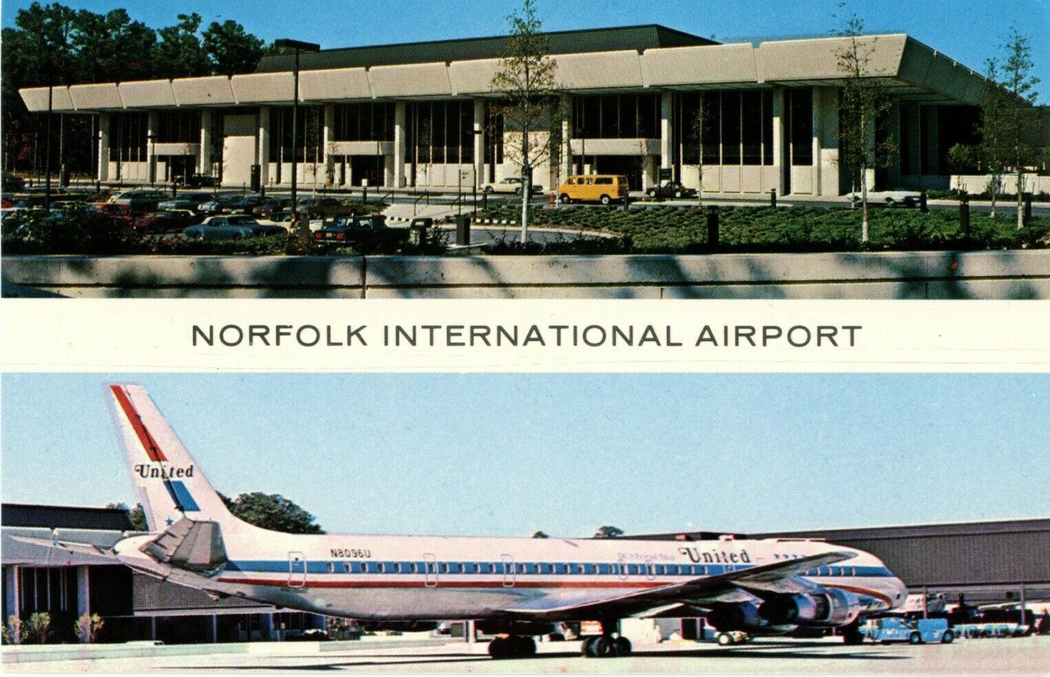 Norfolk International Airport Postcard From 1974 r/norfolk