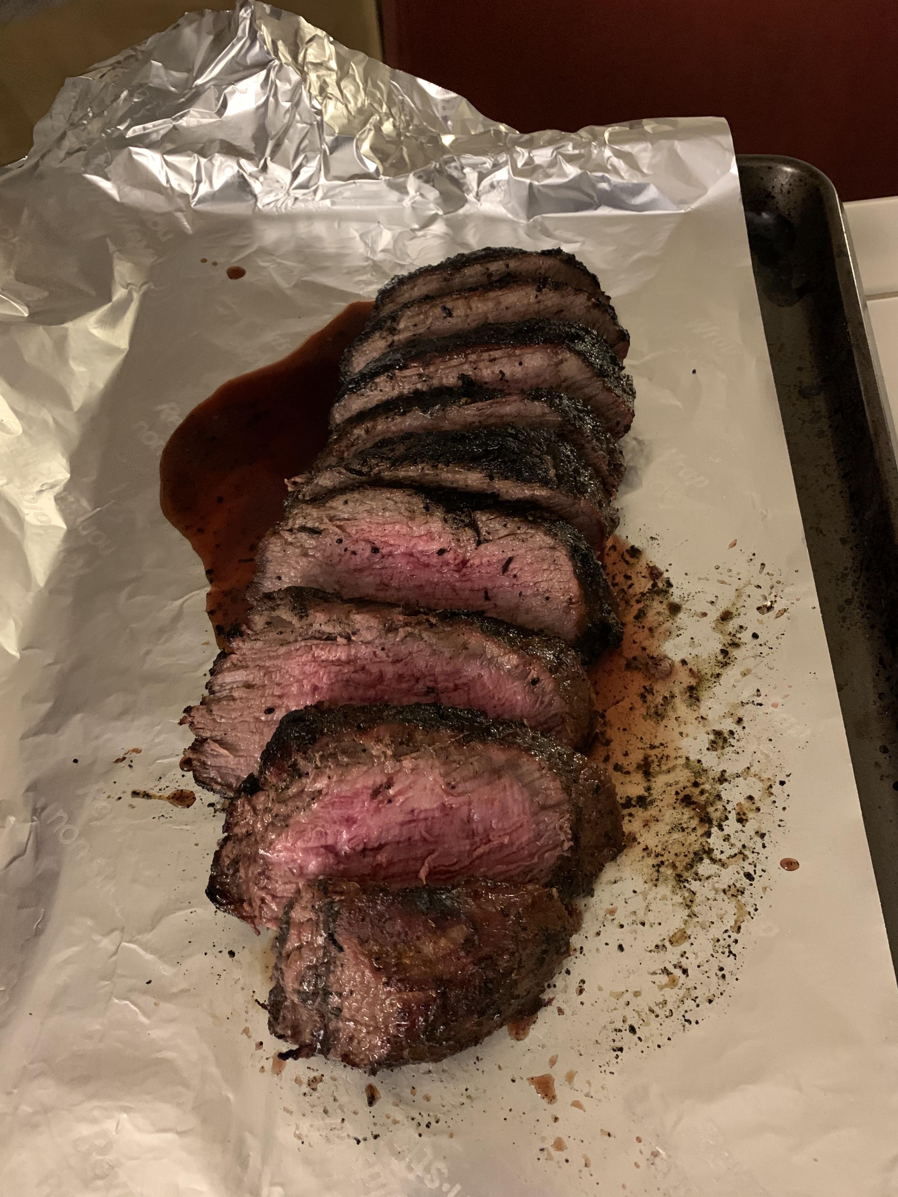 Learning how to cook on charcoal. Made a tri tip steak last night