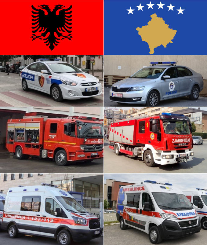 Albania and Kosovo emergency vehicles. r/europe
